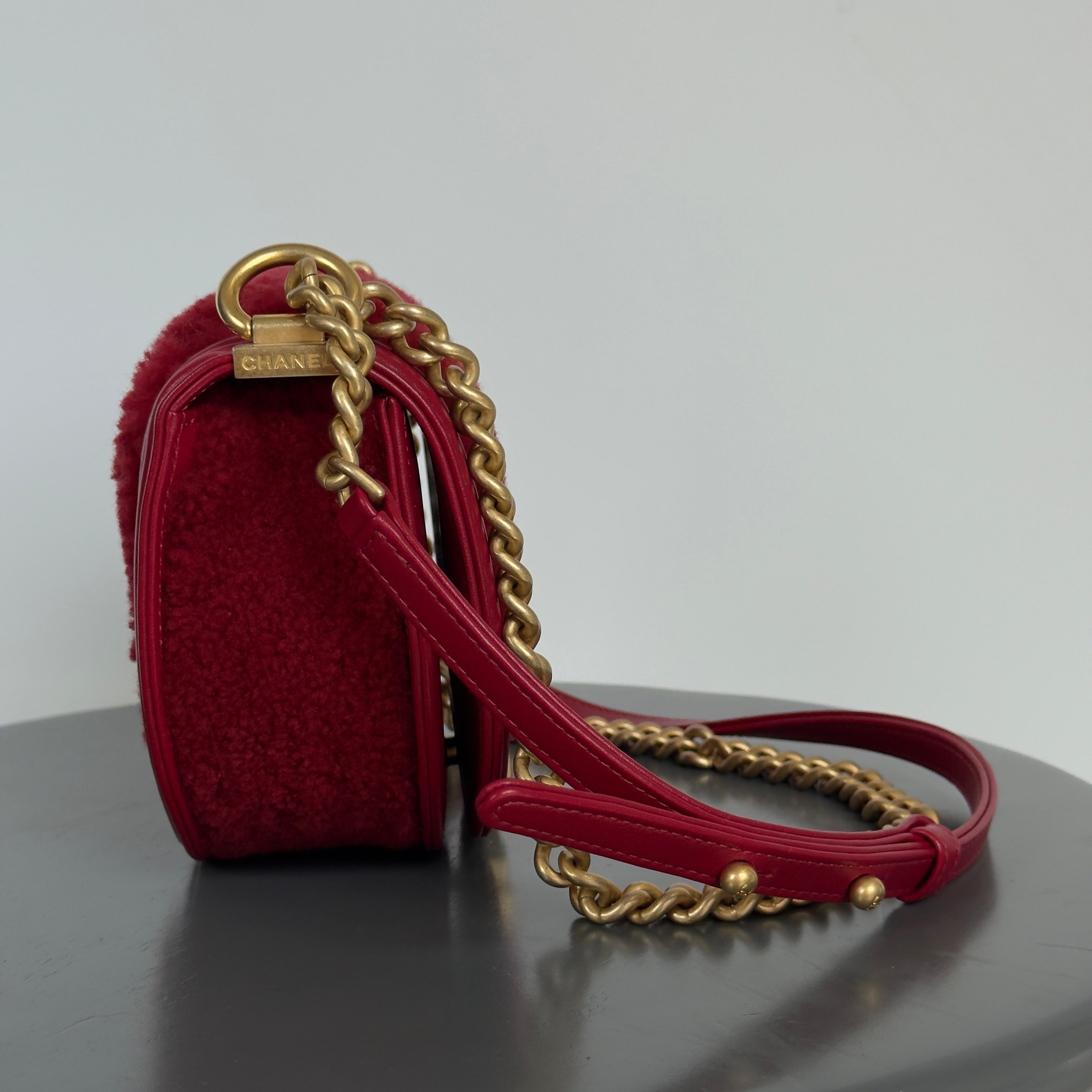 Chanel 2022-2023 Boy Shearling Messenger Bag - Queen May
