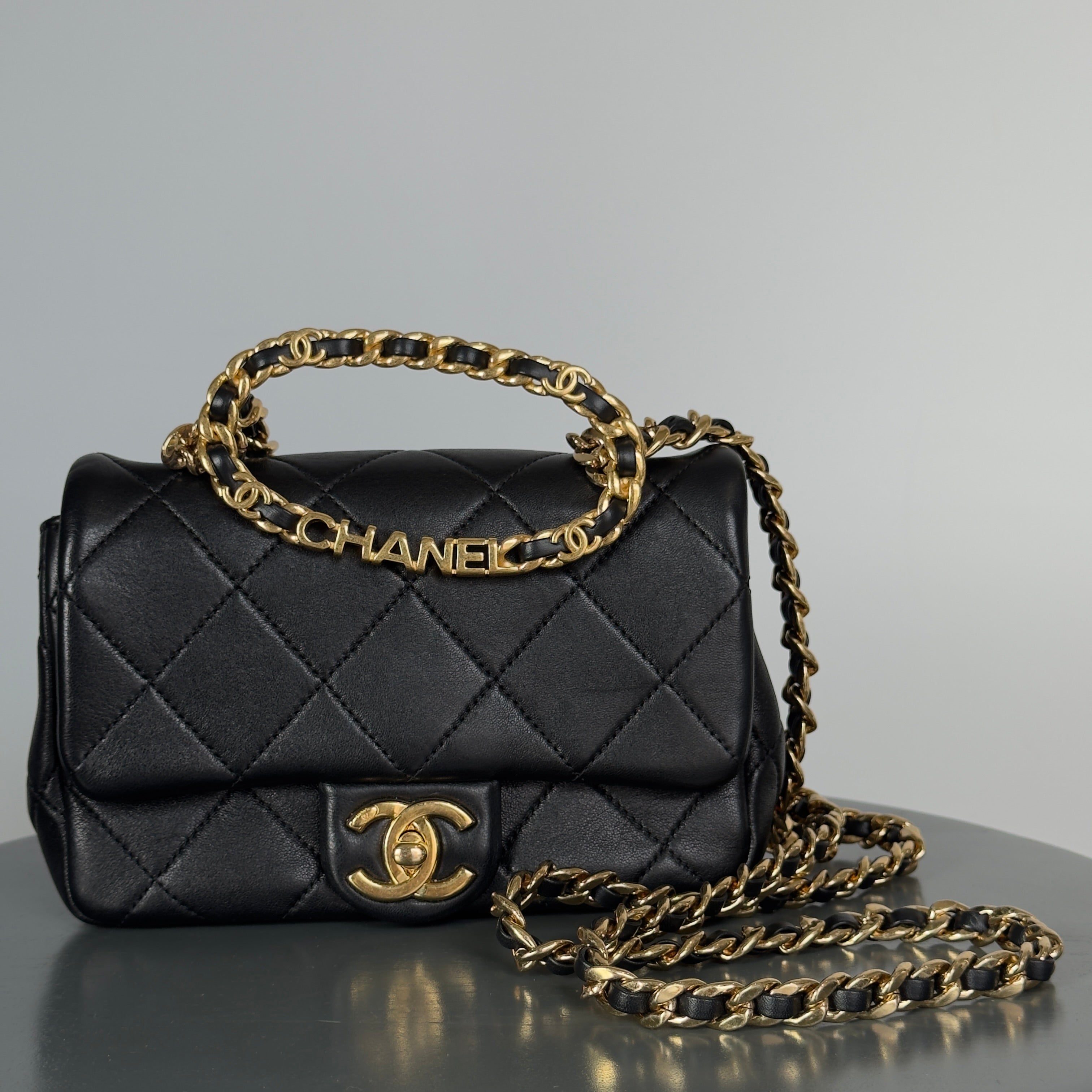 Chanel Mini Logo Top Handle 2023 - Queen May
