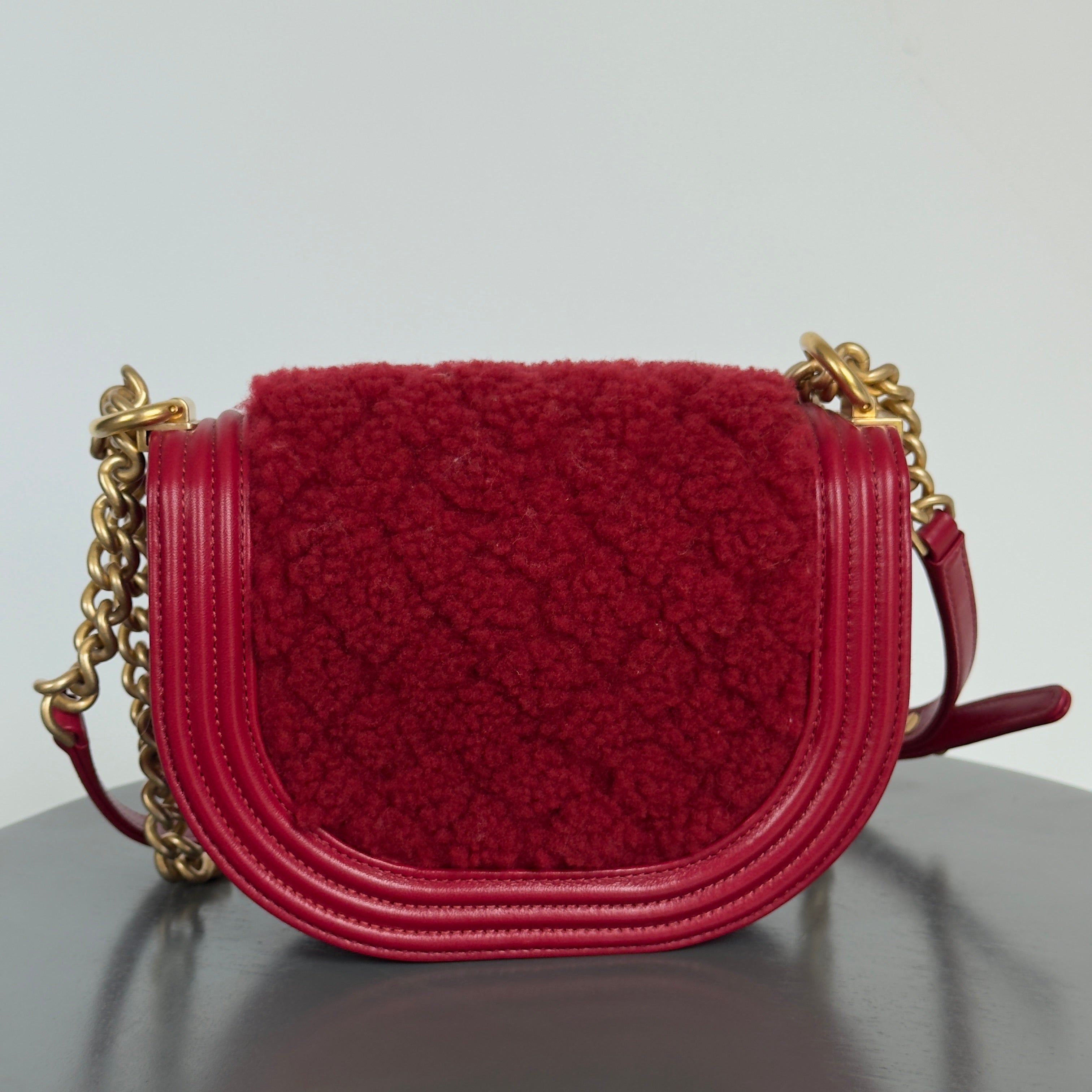 Chanel 2022-2023 Boy Shearling Messenger Bag - Queen May