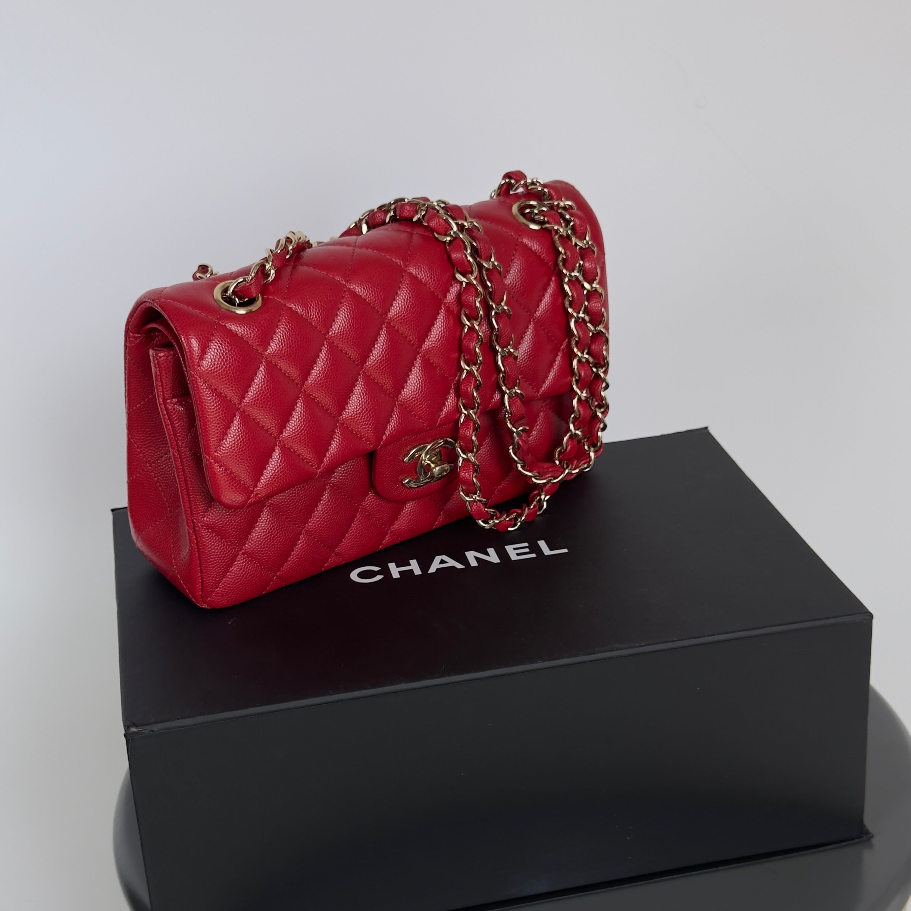 Chanel Caviar Red Small Double Flap - Queen May