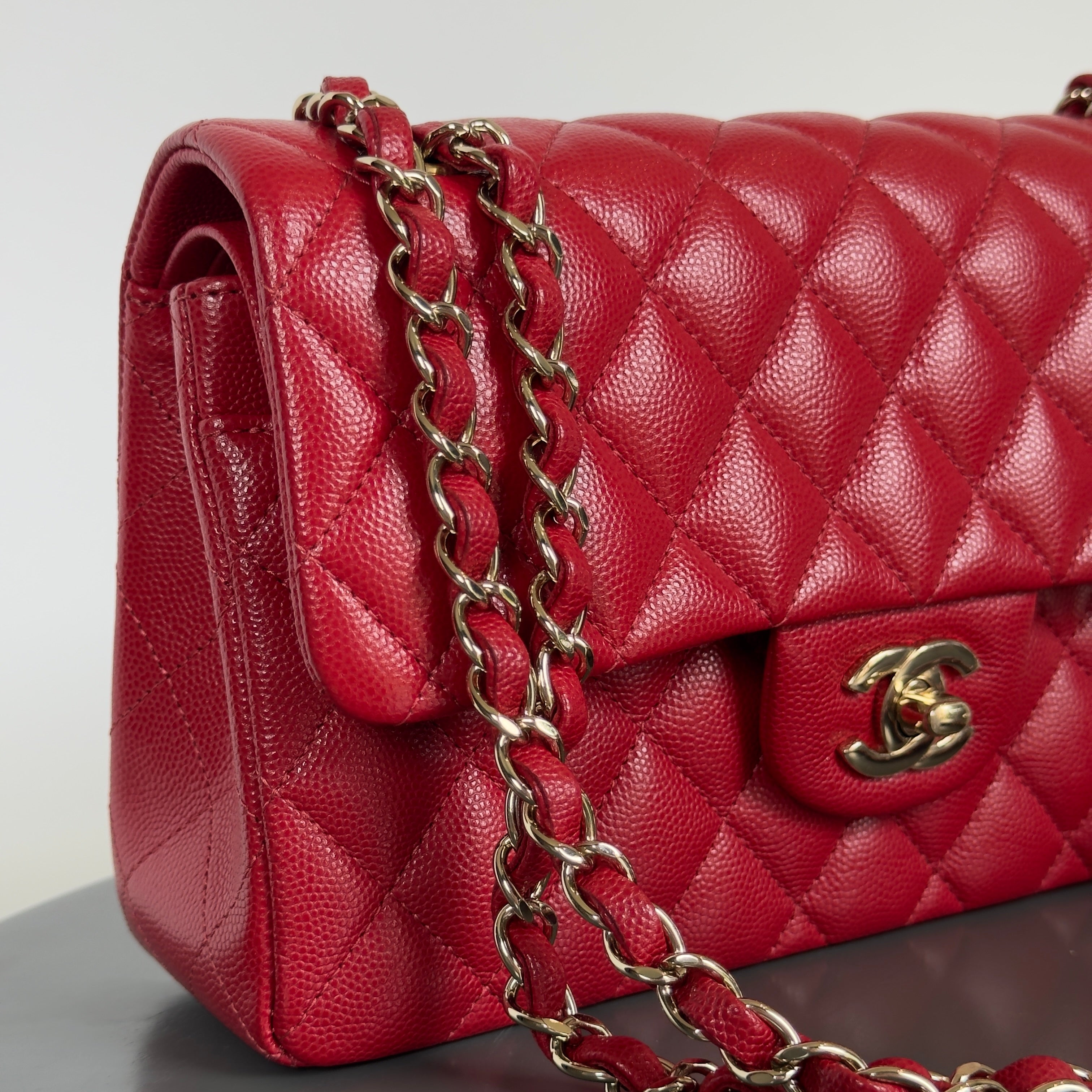 Chanel Caviar Red Small Double Flap - Queen May