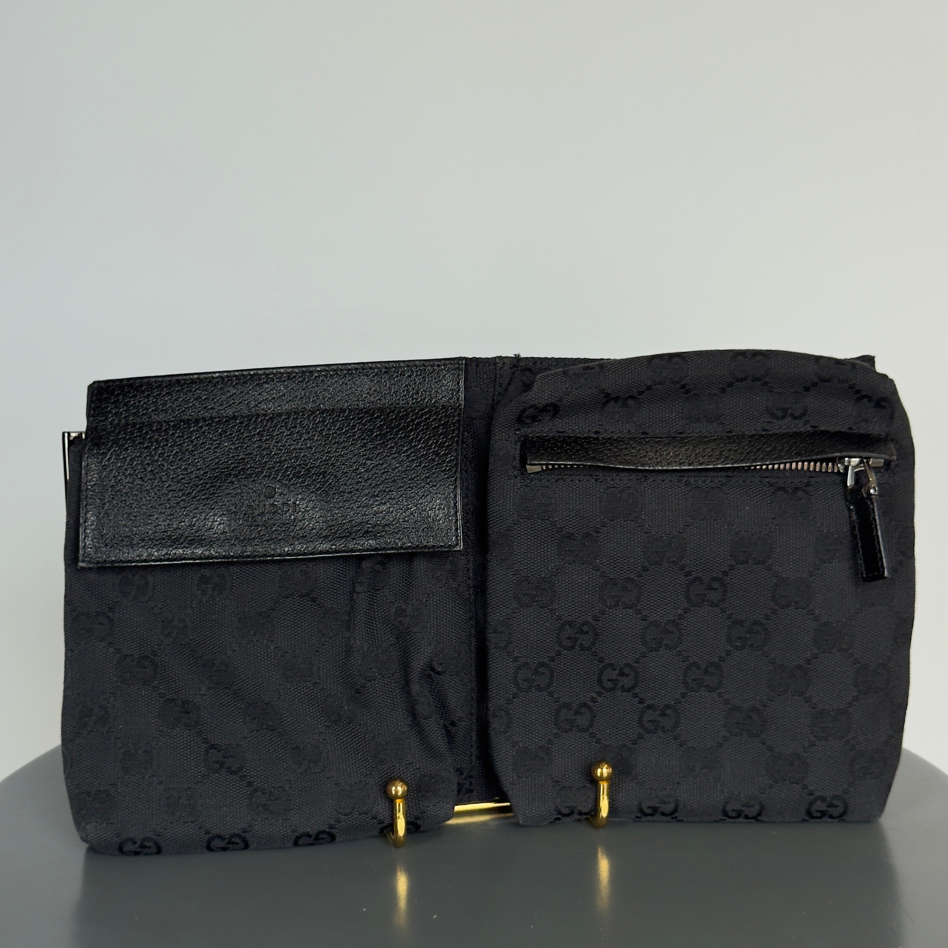 Gucci Black Monogram Bum Bag