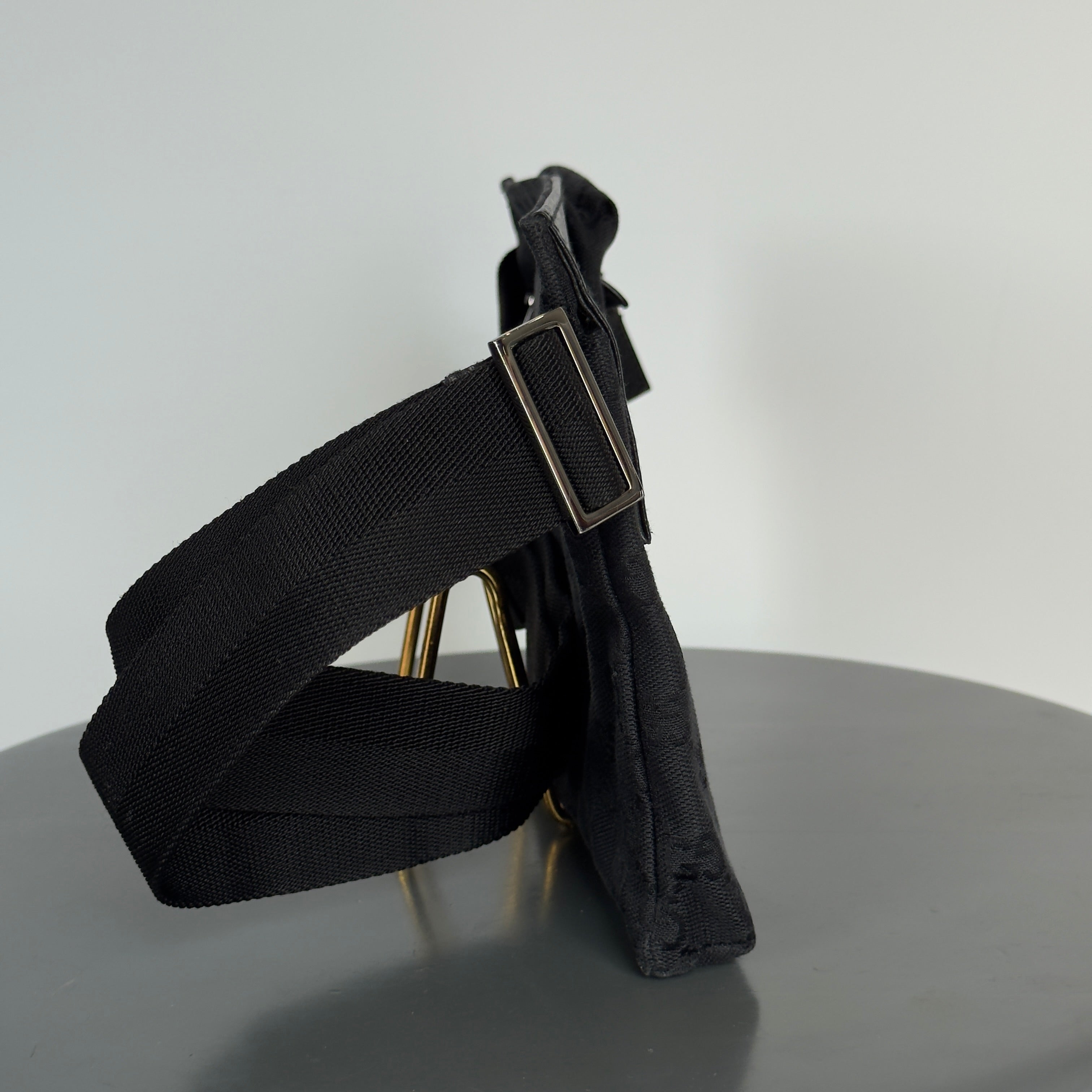 Gucci Black Monogram Bum Bag