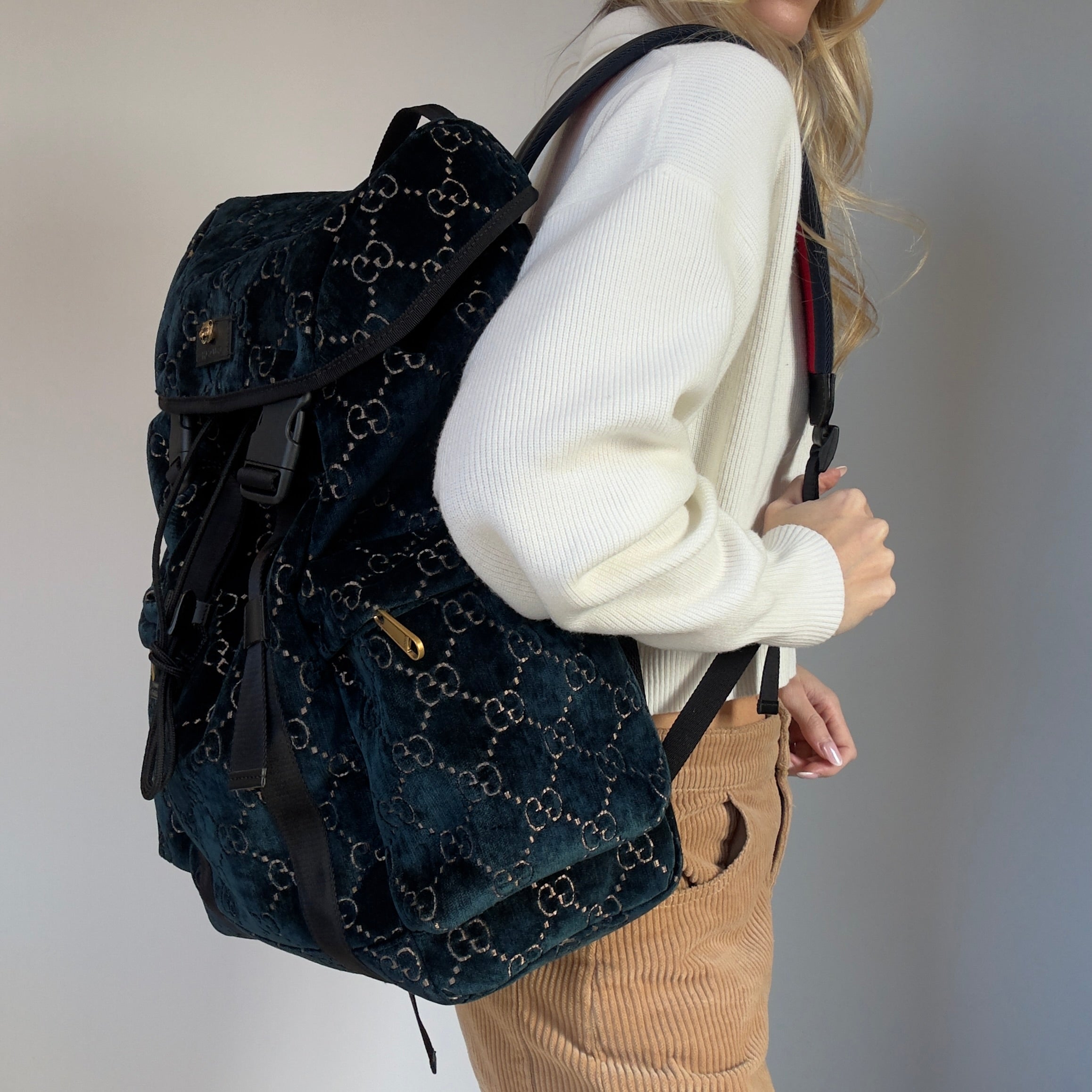 Gucci Ophidia Velvet Backpack