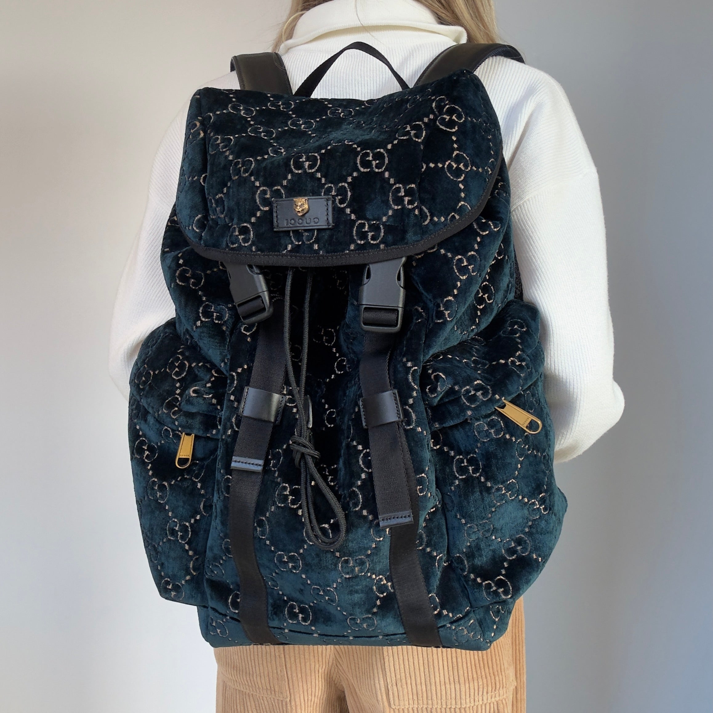 Gucci Ophidia Velvet Backpack