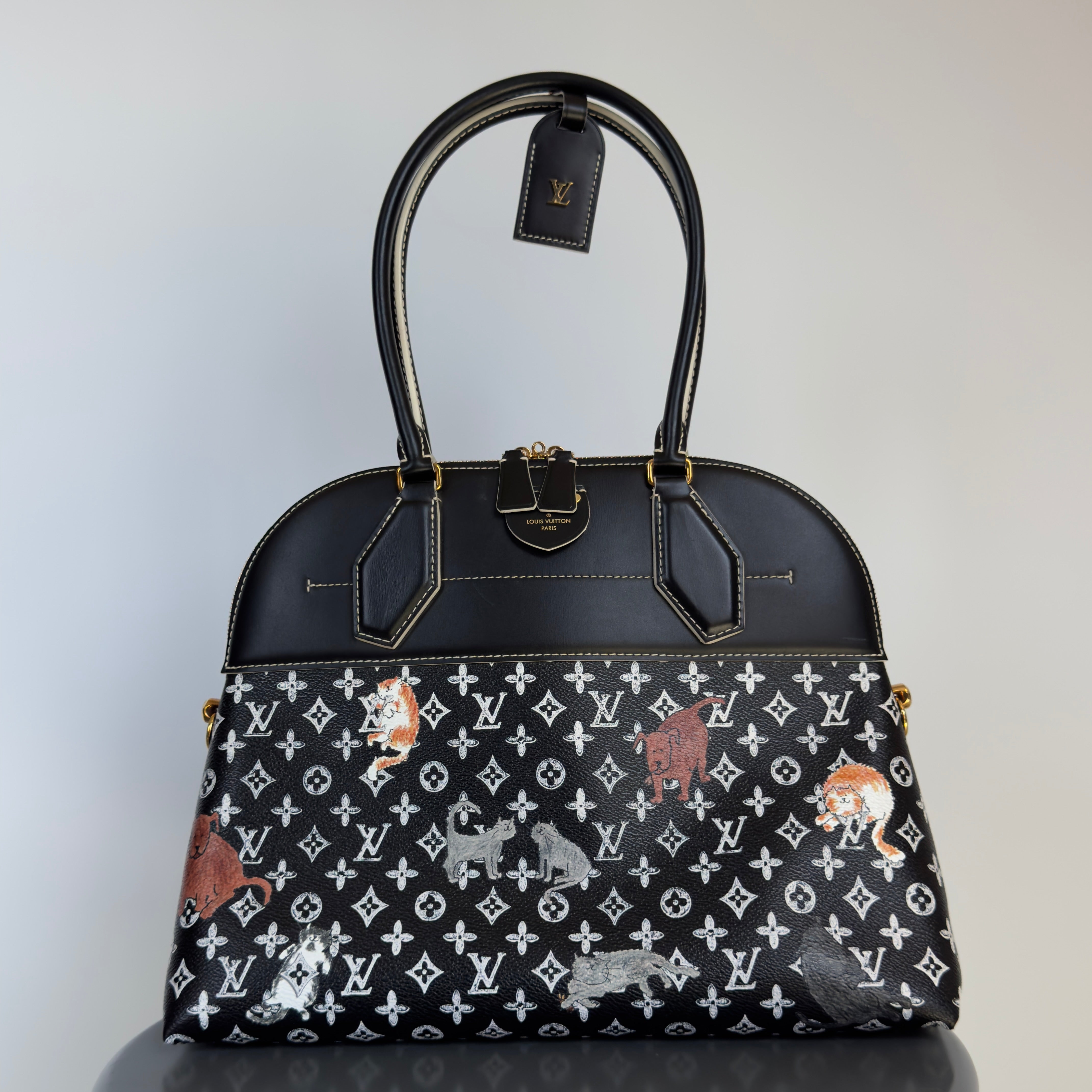Limited Edition Louis Vuitton Grace Coddington Catogram Alma Souple Bag - Queen May