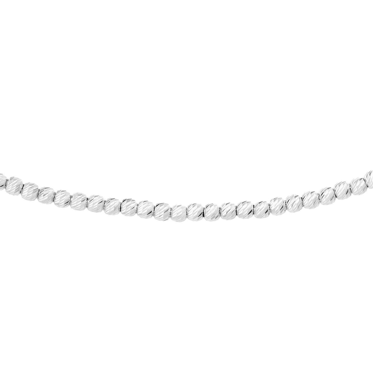 14K Gold Diamond Cut Beaded Choker Necklace - Queen May