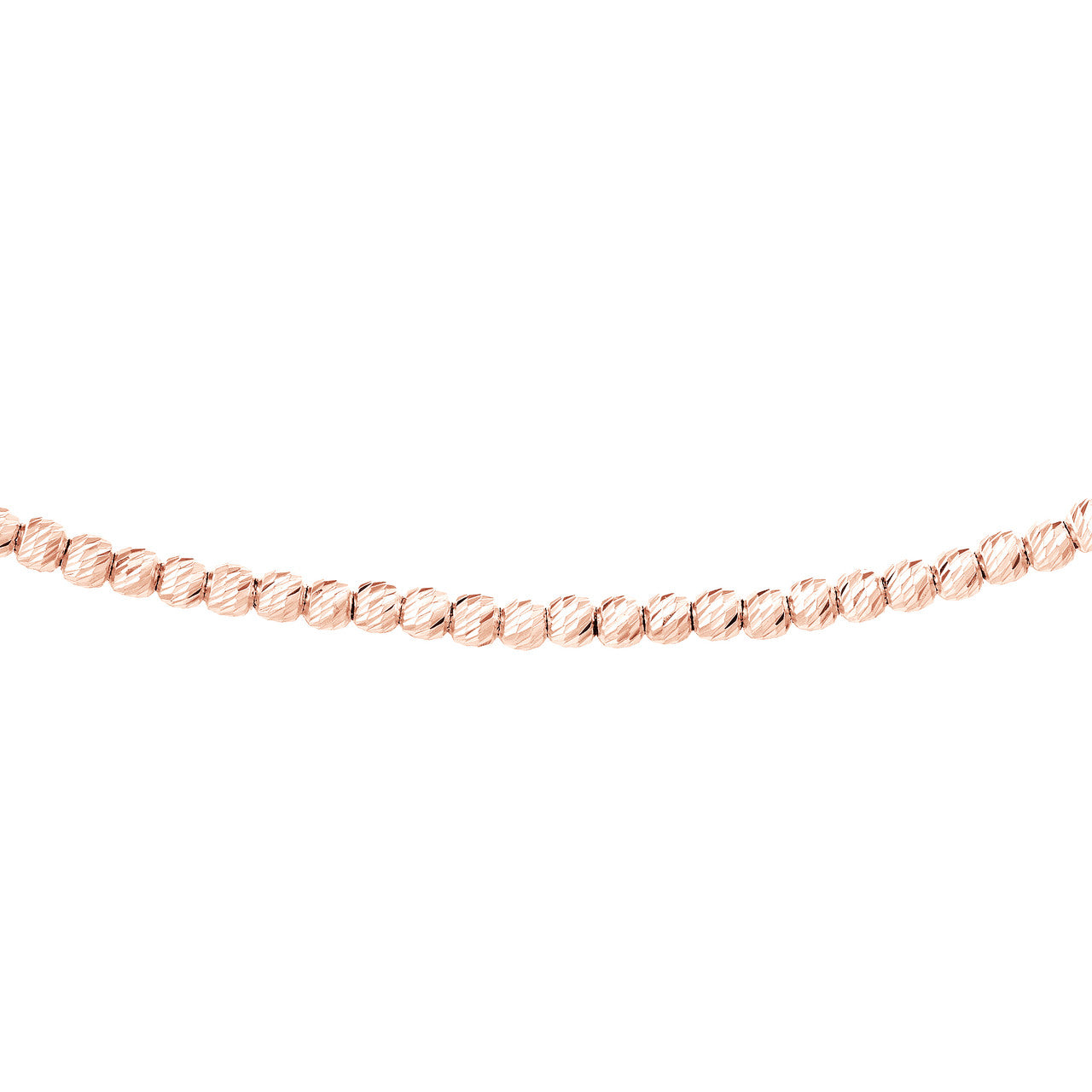 14K Gold Diamond Cut Beaded Choker Necklace - Queen May