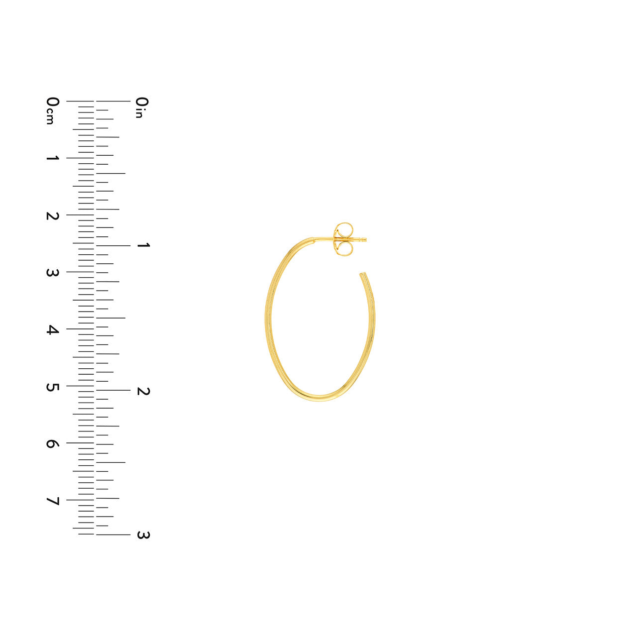 14K Gold Oval Open Hoop Earrings - Queen May
