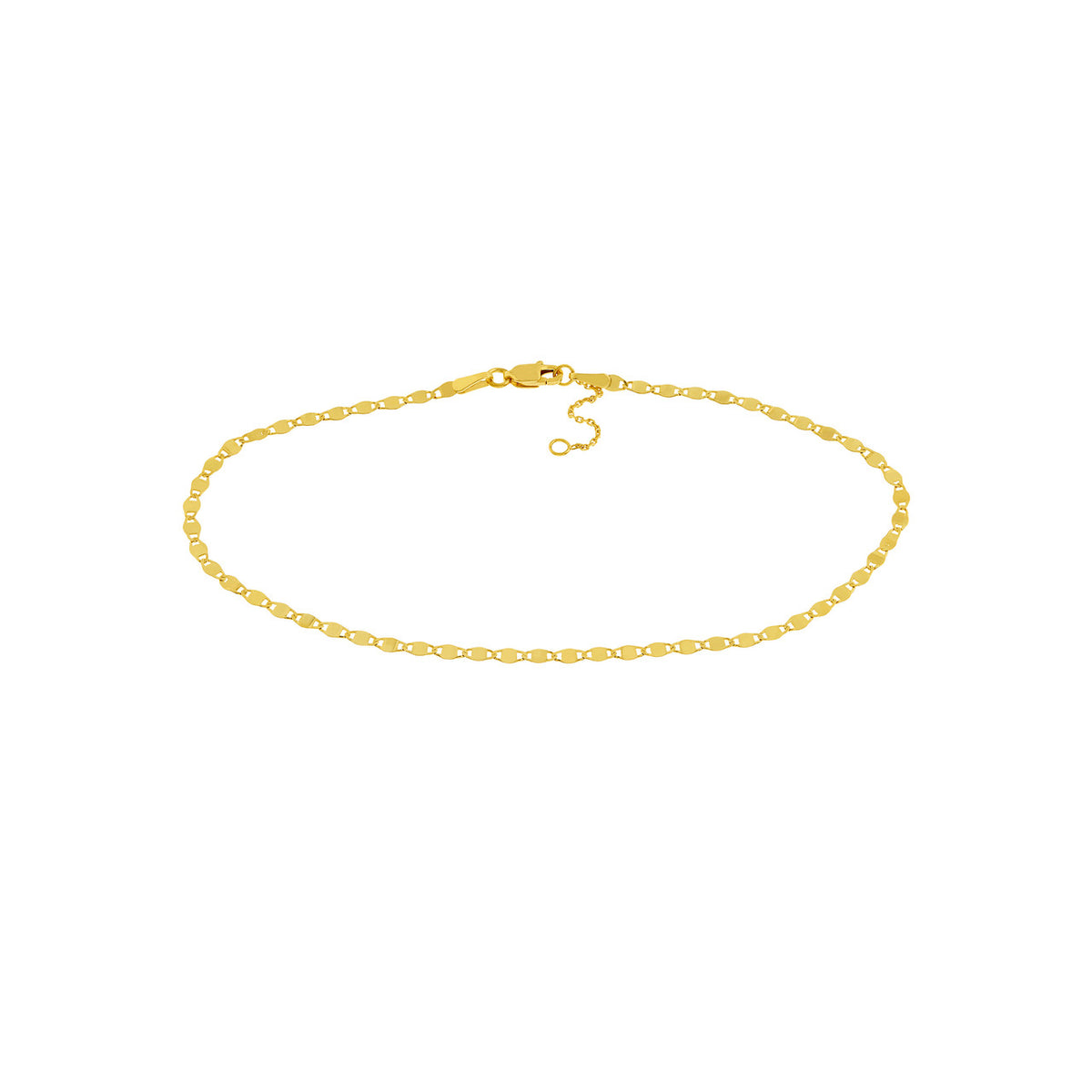 14K Yellow Gold Valentina Chain Anklet - Queen May
