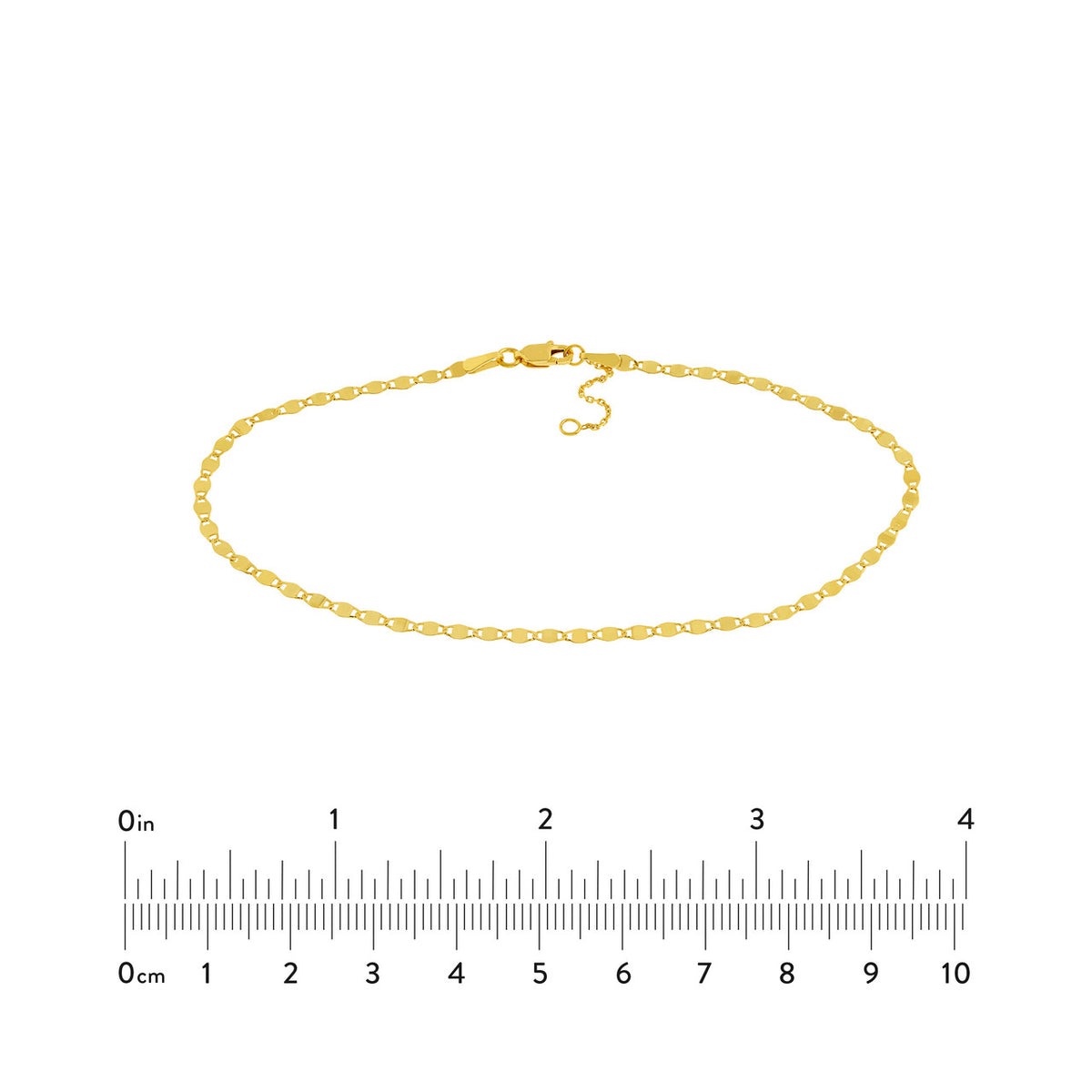 14K Yellow Gold Valentina Chain Anklet - Queen May
