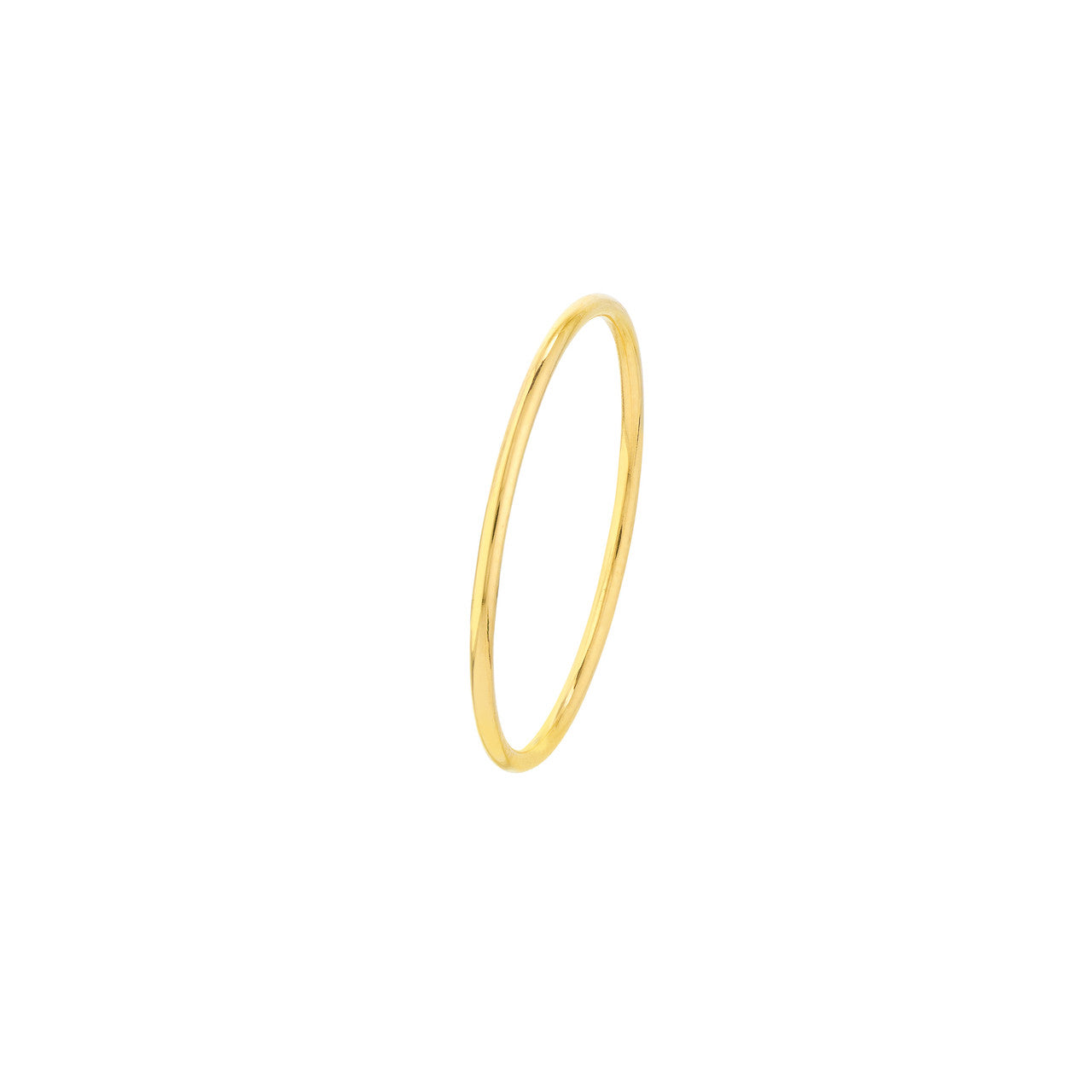 14K Gold 1mm Wire Stackable Ring - Queen May