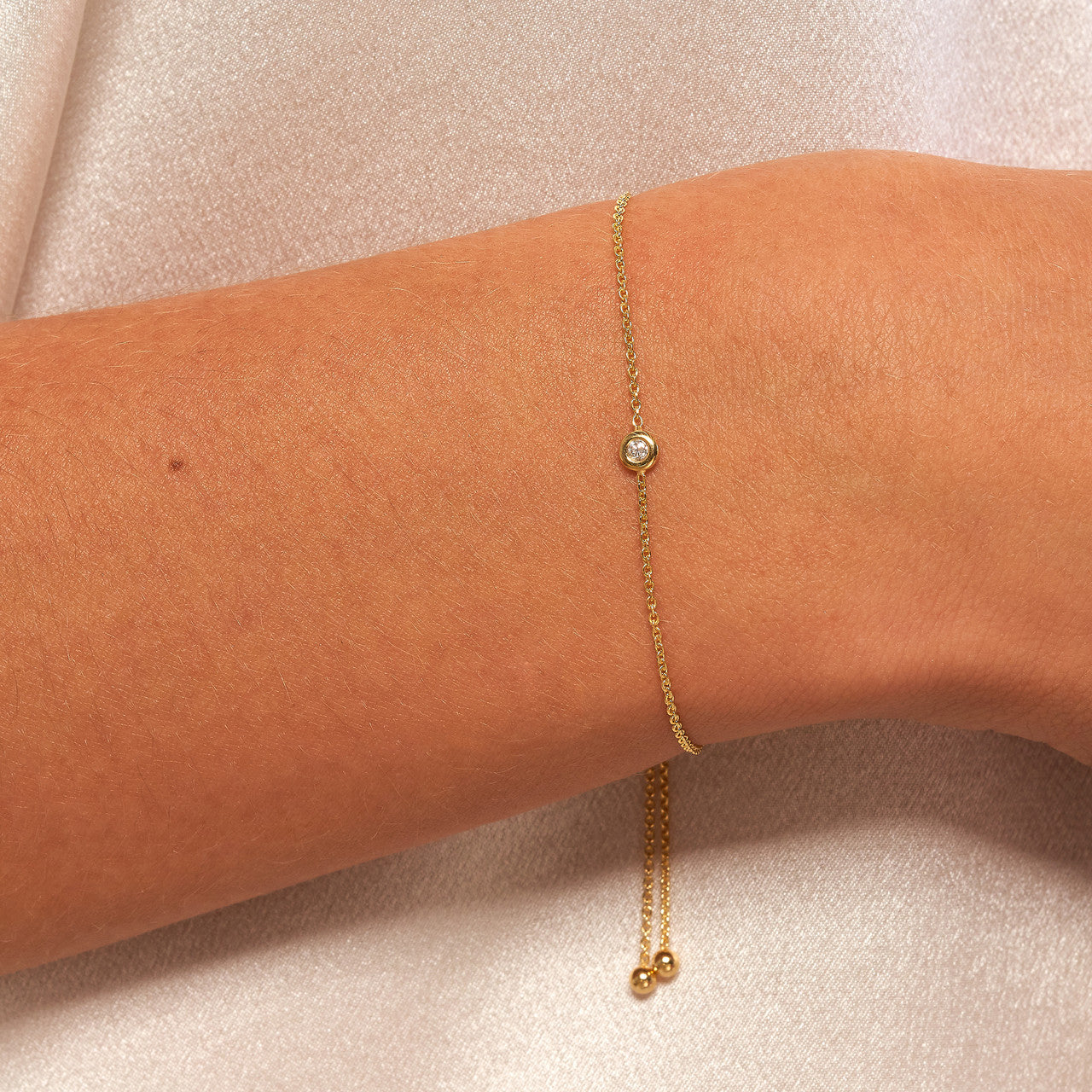 14K Gold Birthstone Bracelet - Queen May