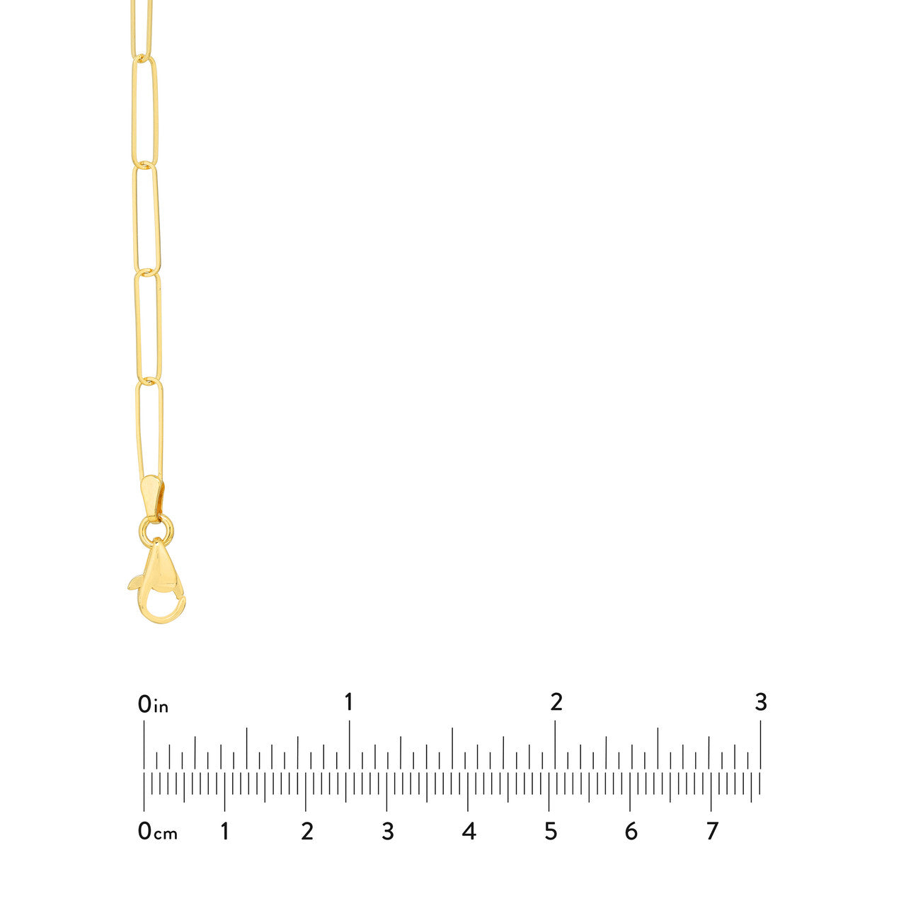 14K Gold Thin 3.4mm Paperclip Chain Necklace - Queen May