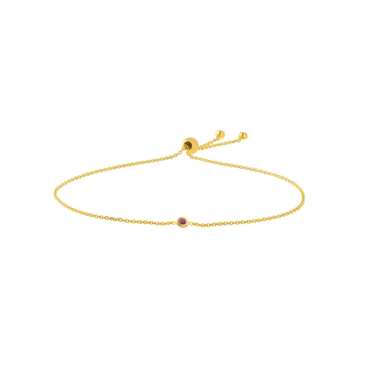 14K Gold Birthstone Bracelet - Queen May