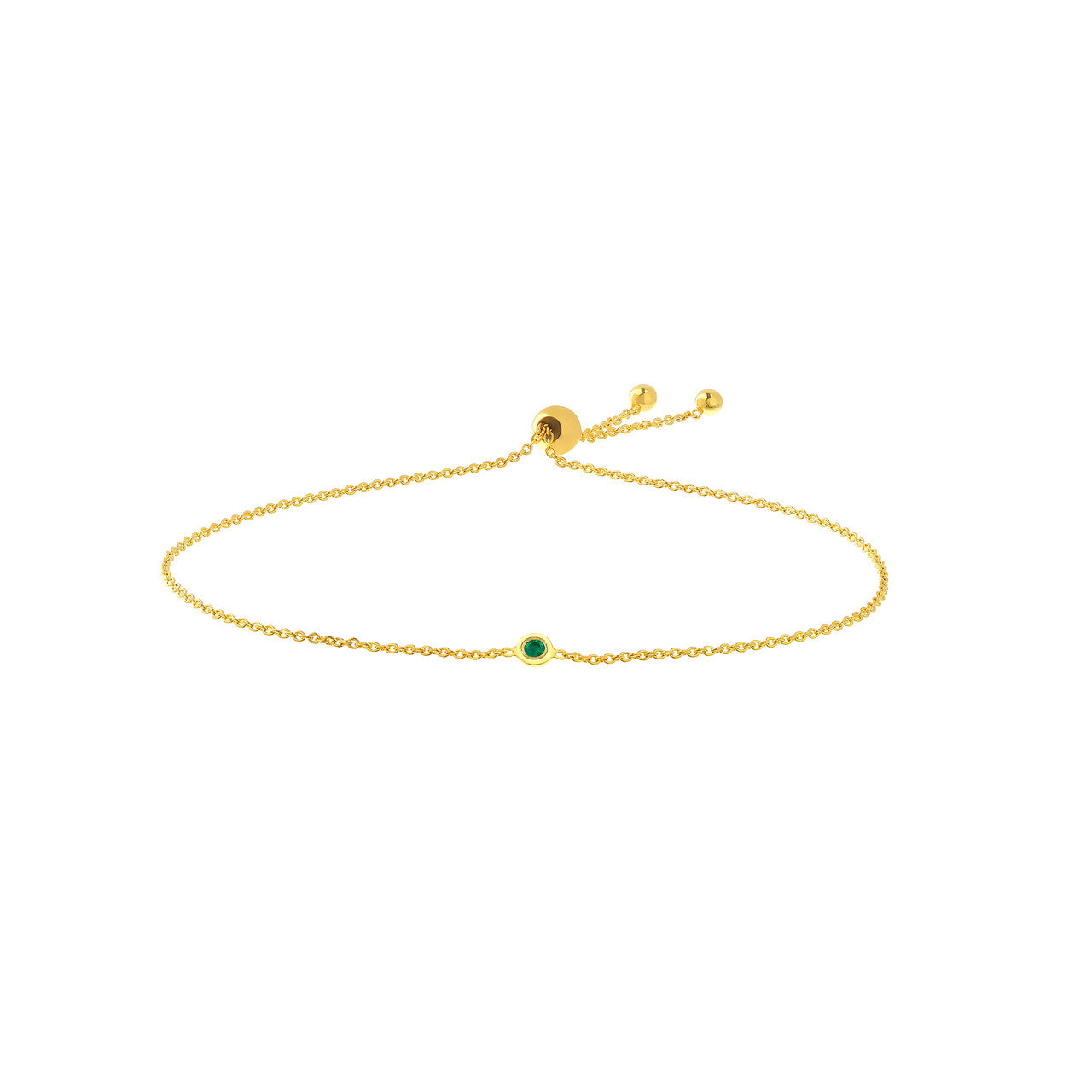 14K Gold Birthstone Bracelet - Queen May