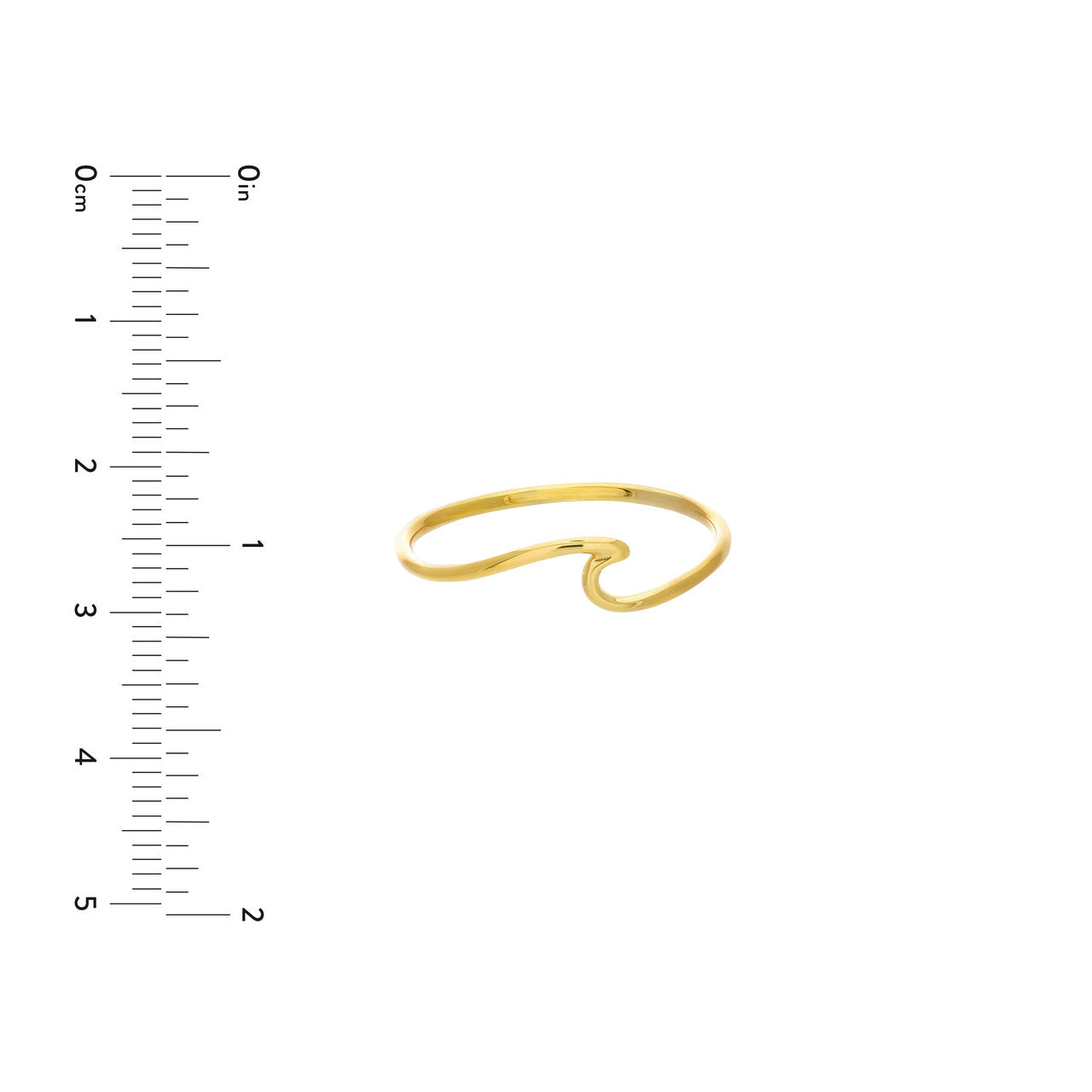 14K Yellow Gold Wave Ring - Queen May