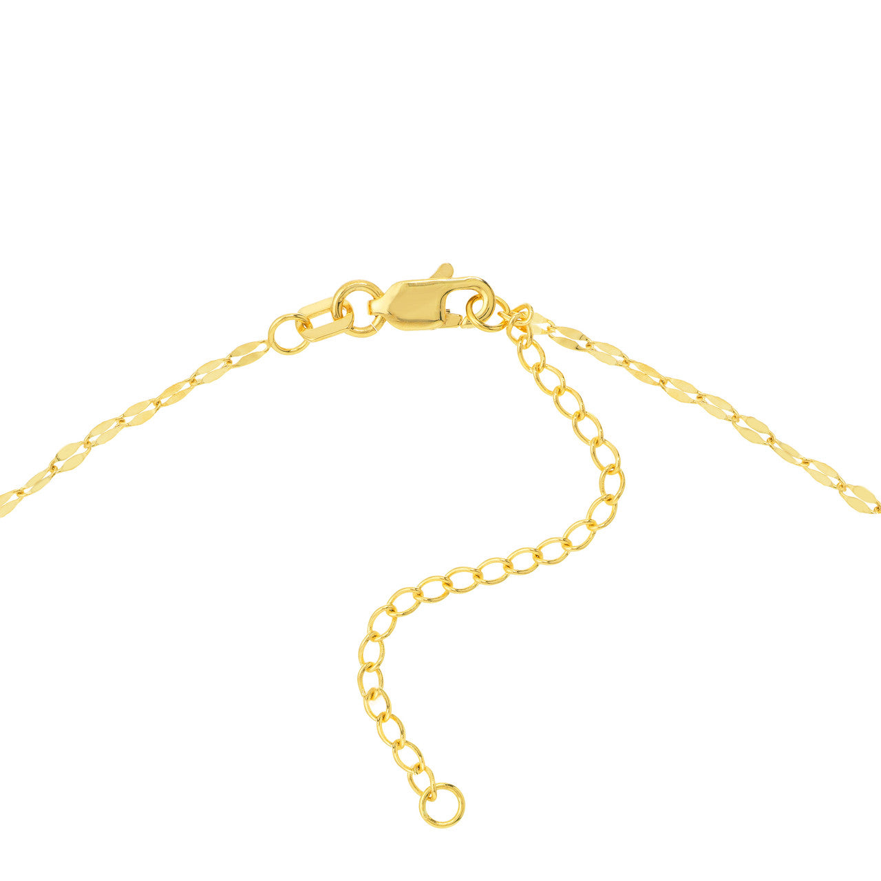 14K Yellow Gold Circle Lariat Necklace - Queen May