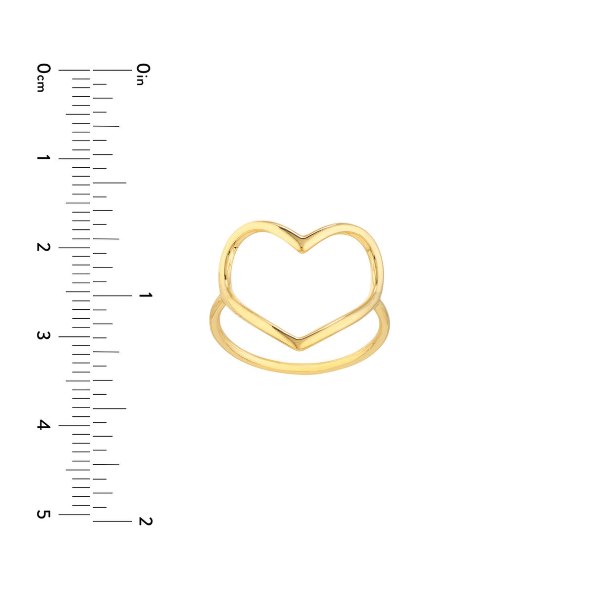14K Yellow Gold Organic Heart Ring - Queen May