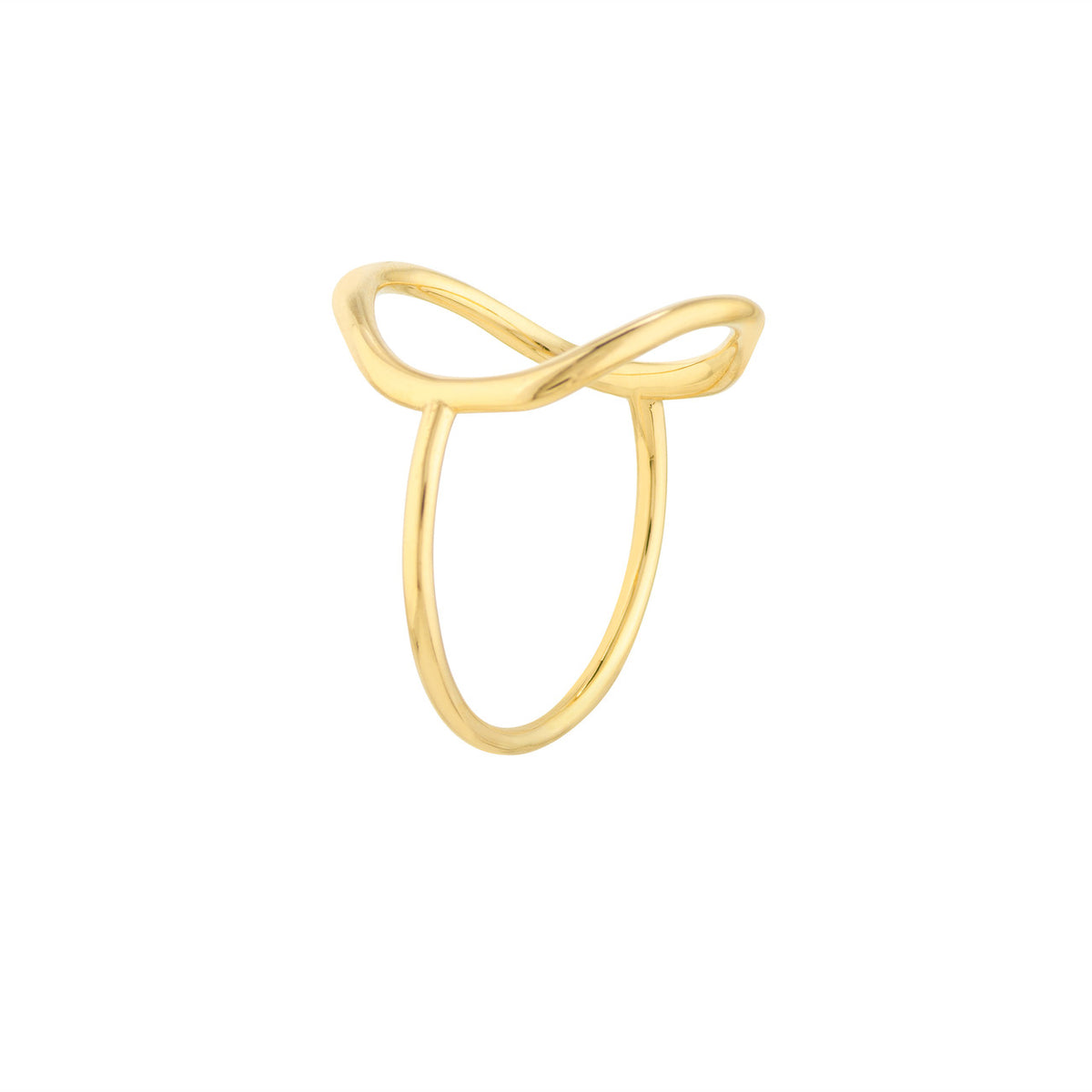 14K Yellow Gold Organic Open Circle Ring - Queen May