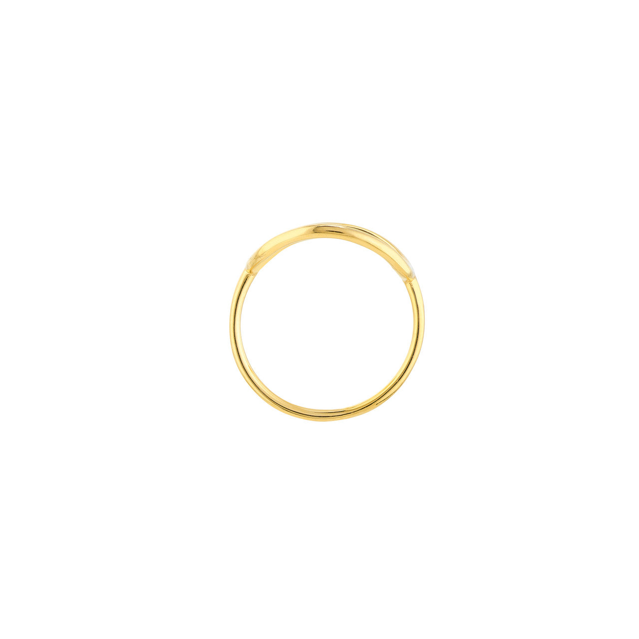 14K Yellow Gold Organic Open Circle Ring - Queen May