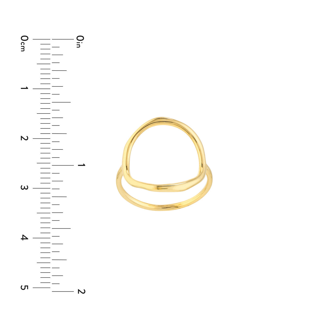 14K Yellow Gold Organic Open Circle Ring - Queen May