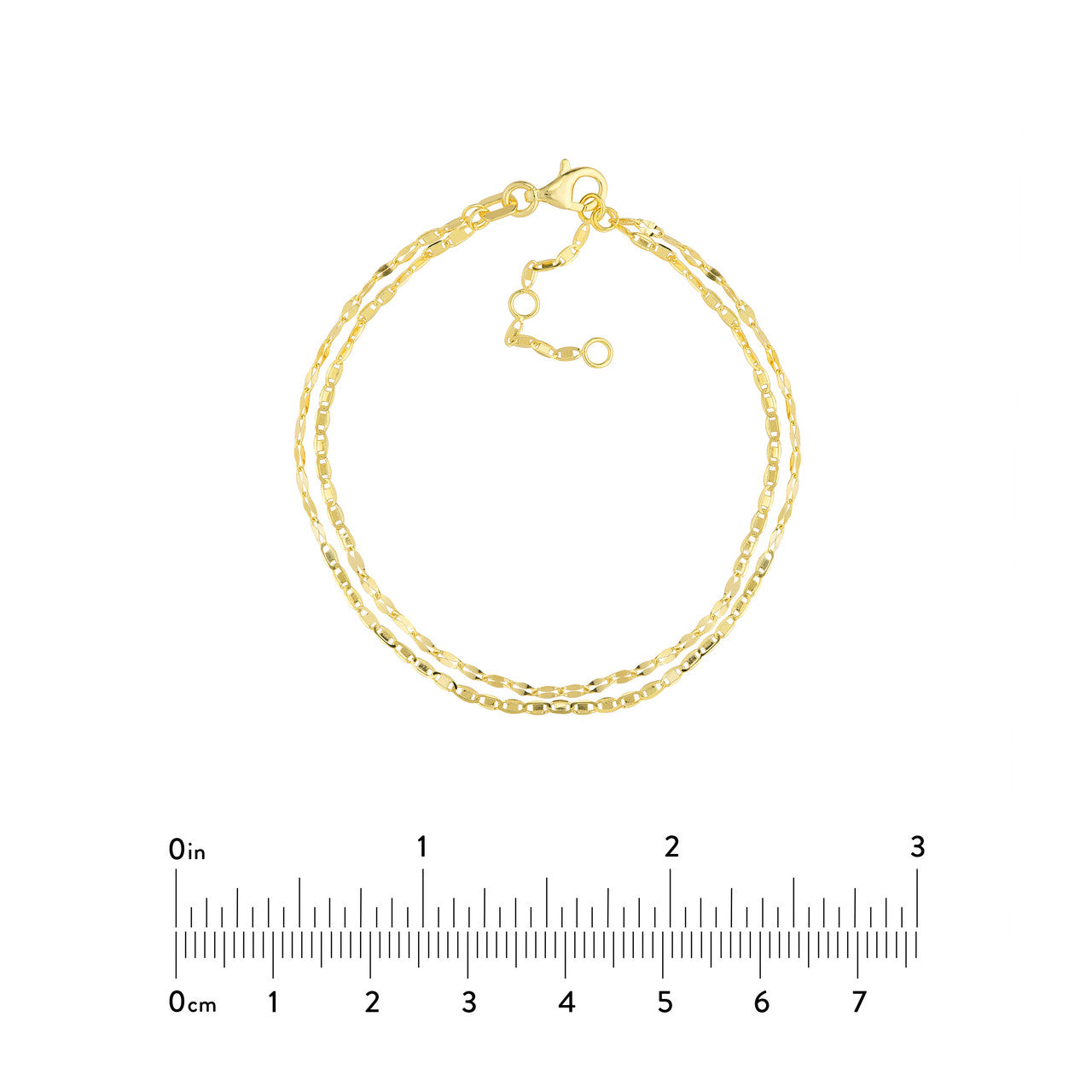 14K Yellow Gold Valentina Chain Double Strand Bracelet - Queen May