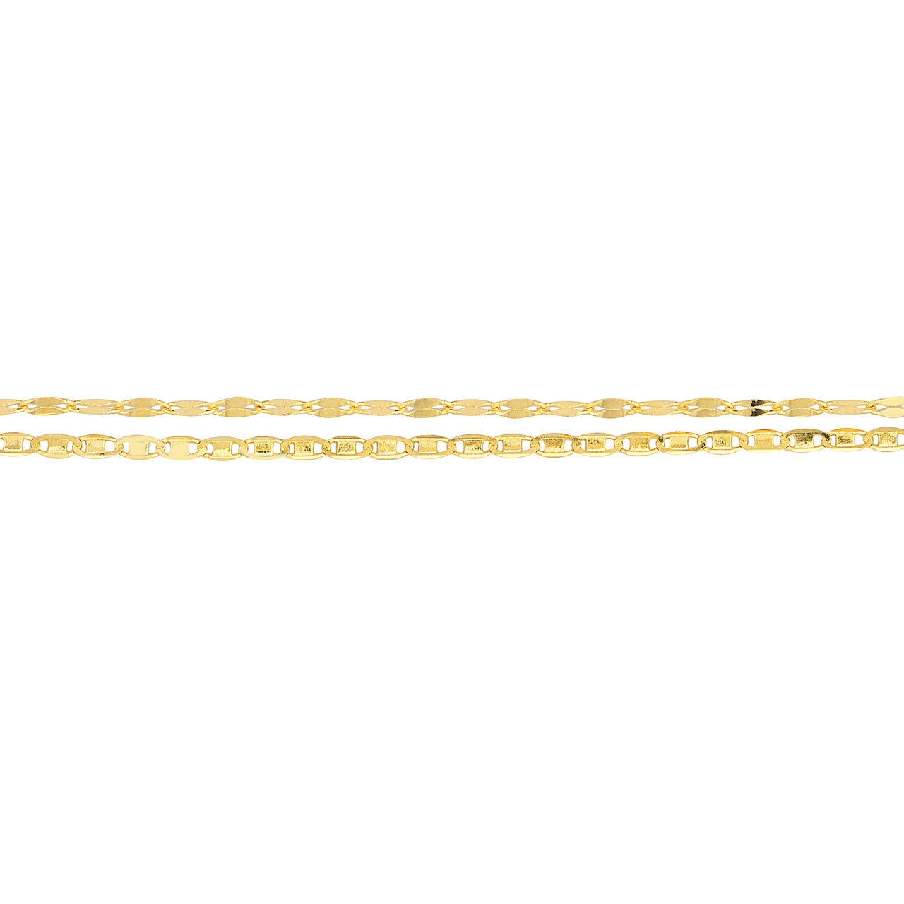 14K Yellow Gold Valentina Chain Double Strand Bracelet - Queen May