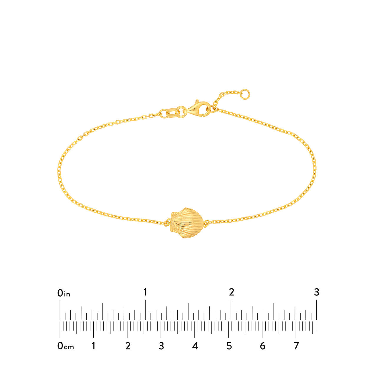14K Yellow Gold Seashell Bracelet - Queen May