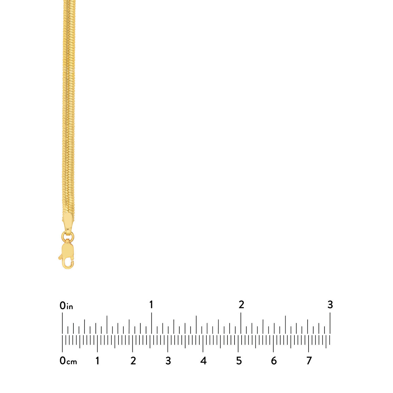 14K Yellow Gold 3.20mm Oval Snake Chain Necklace - Queen May