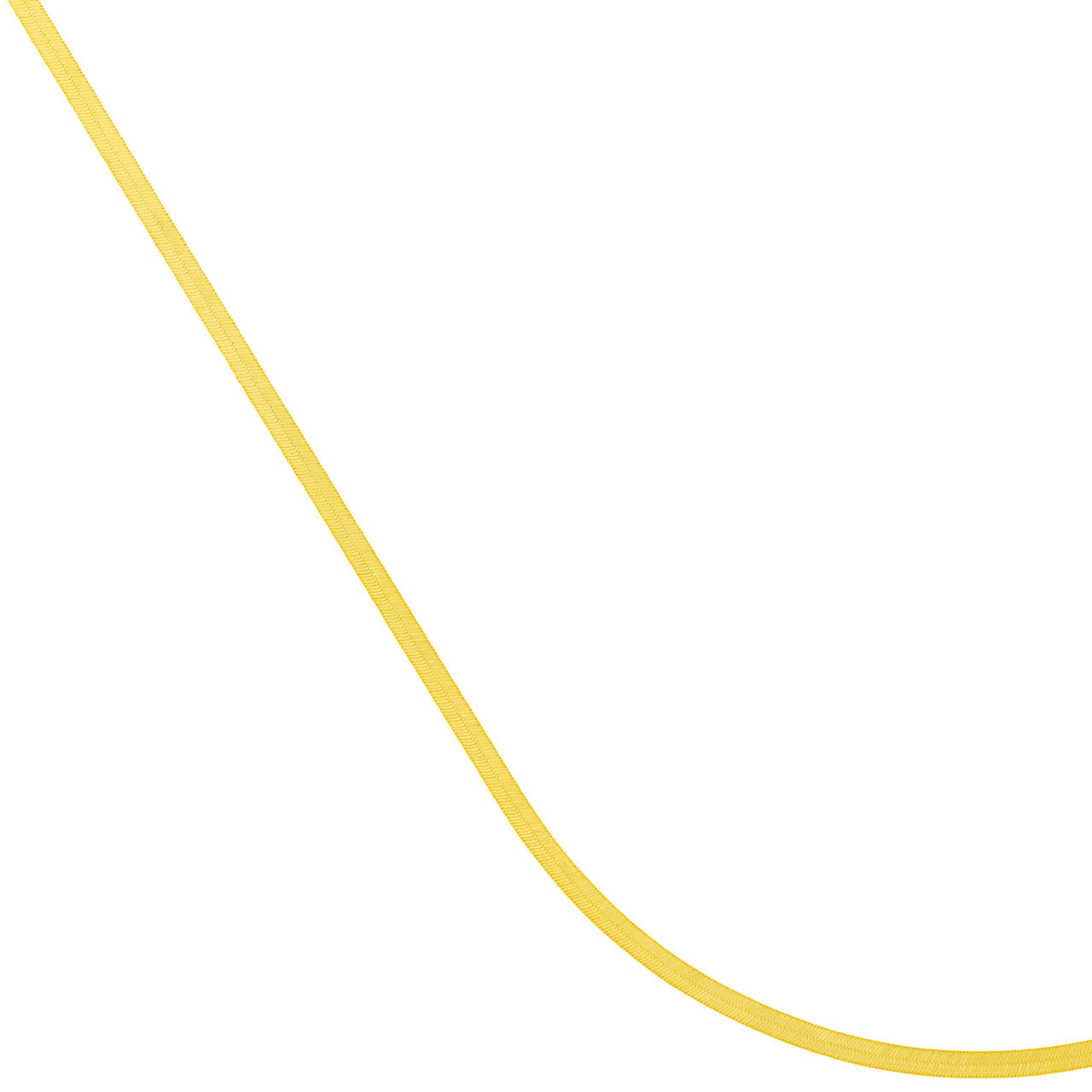 14K Yellow Gold 2.7mm Herringbone Chain Necklace - Queen May