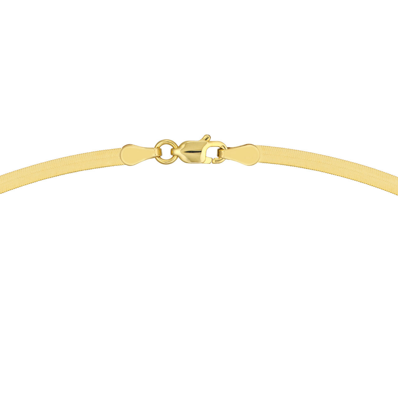 14K Yellow Gold 2.7mm Herringbone Chain Necklace - Queen May