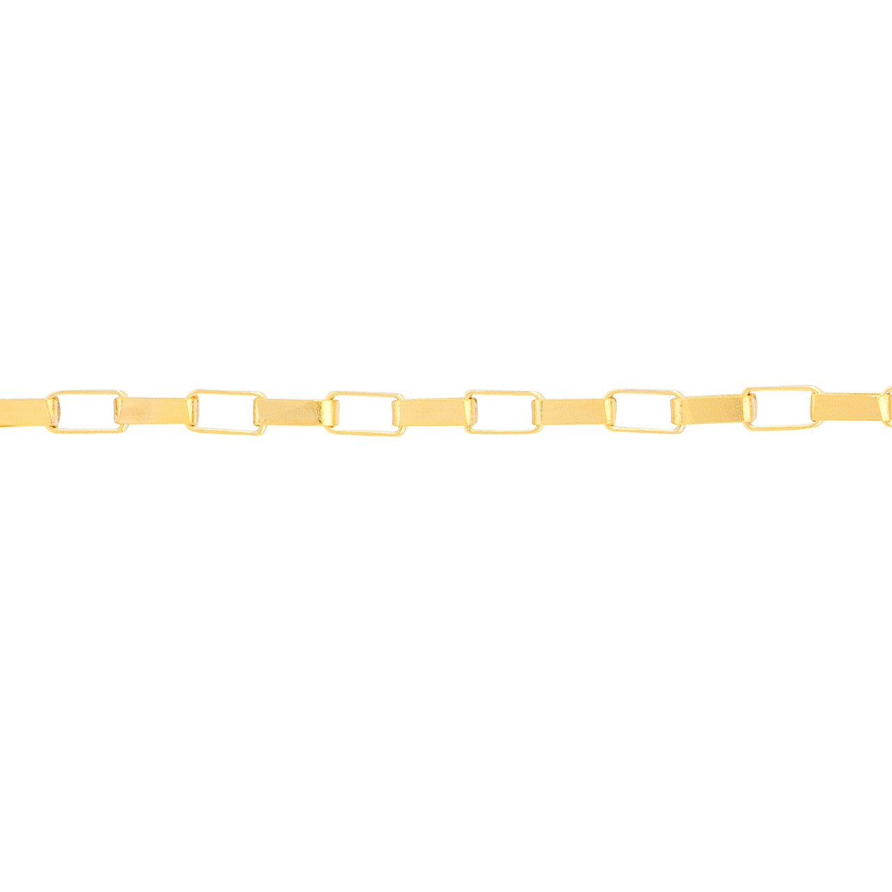 14K Yellow Gold 0.8mm Box Chain Stackable Bracelet - Queen May