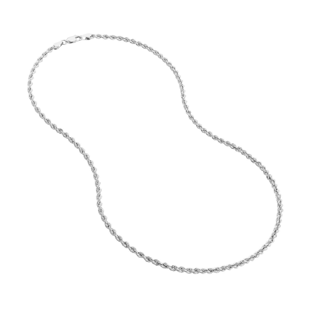 14K Gold 2.9mm Hollow Rope Chain Necklace - Queen May