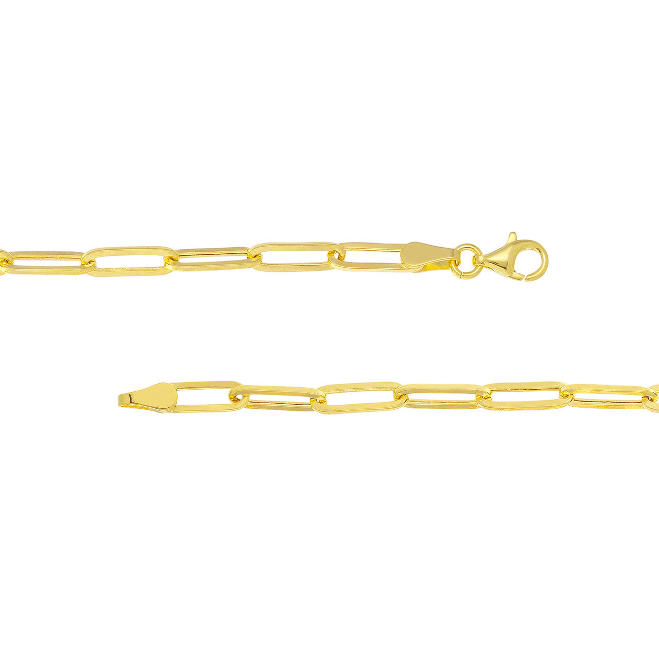 14K Gold Paperclip Bracelet - Queen May