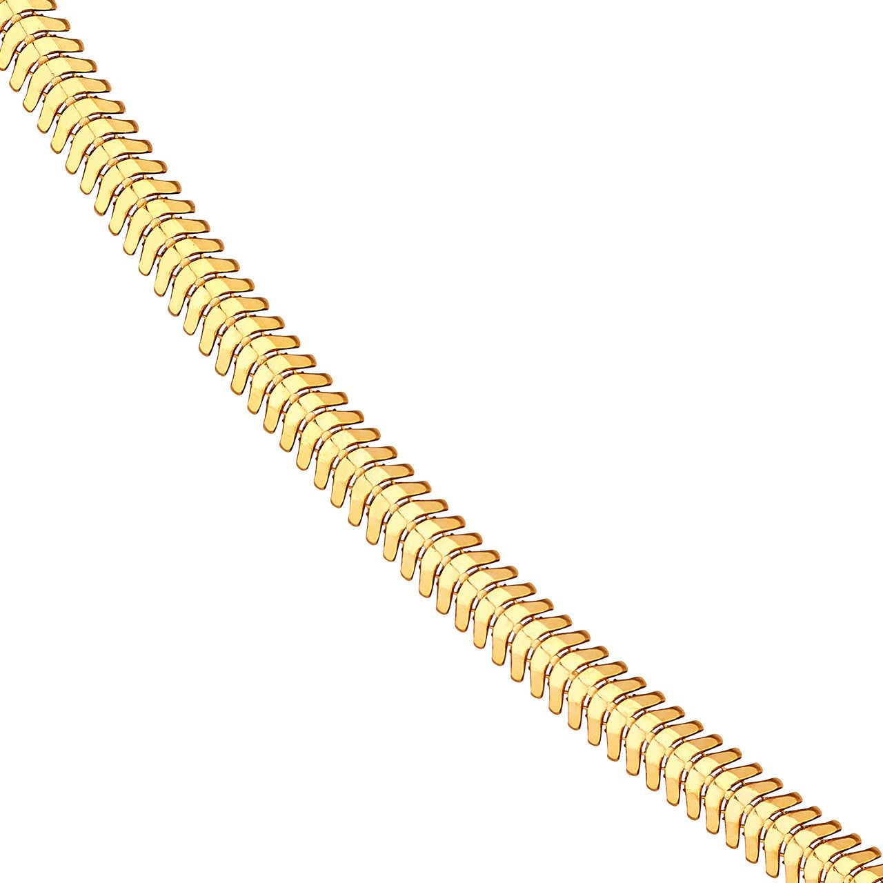 14K Yellow Gold 2.15mm Oval Snake Chain Necklace - Queen May