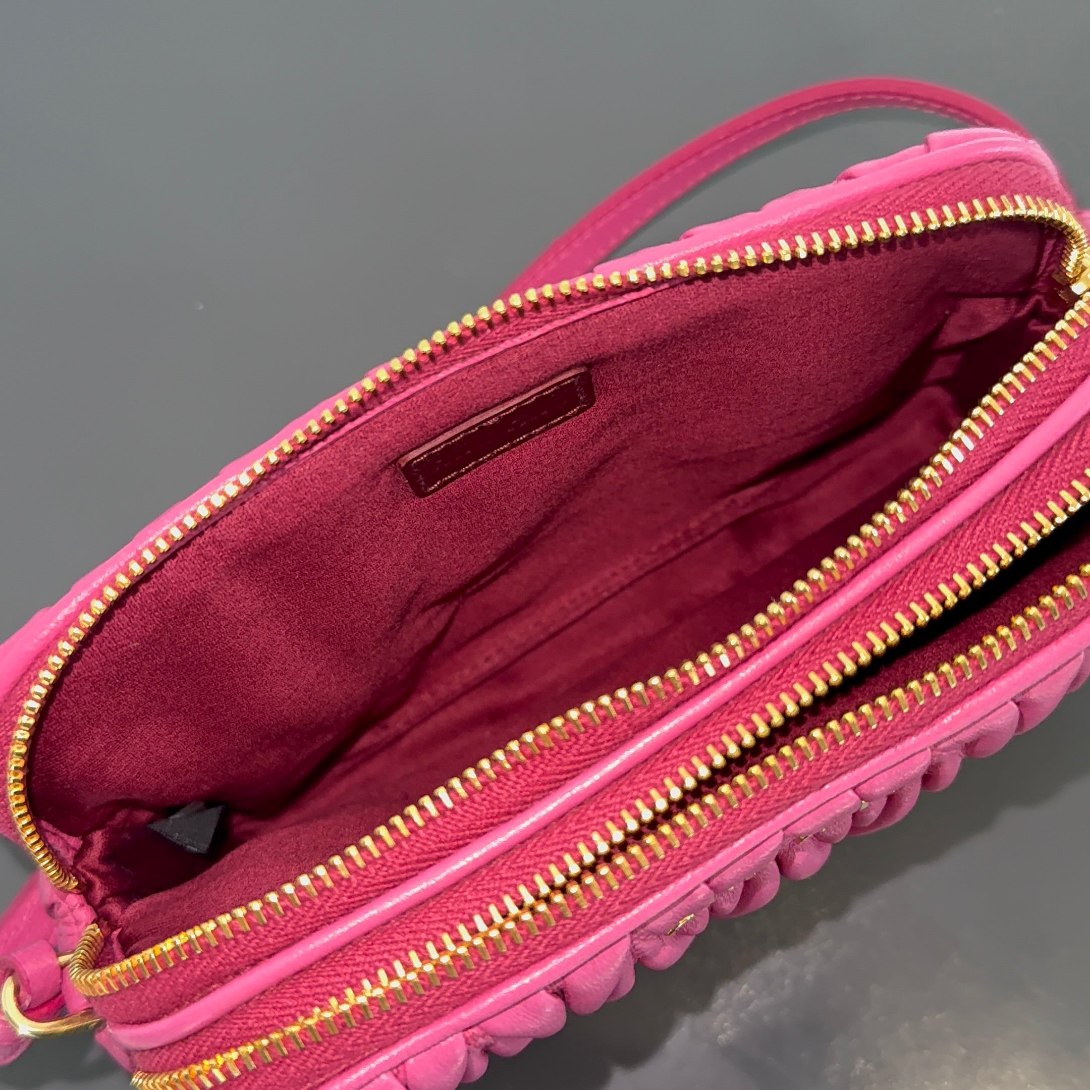 Miu Miu Leather Matelasse Double Zip - Queen May