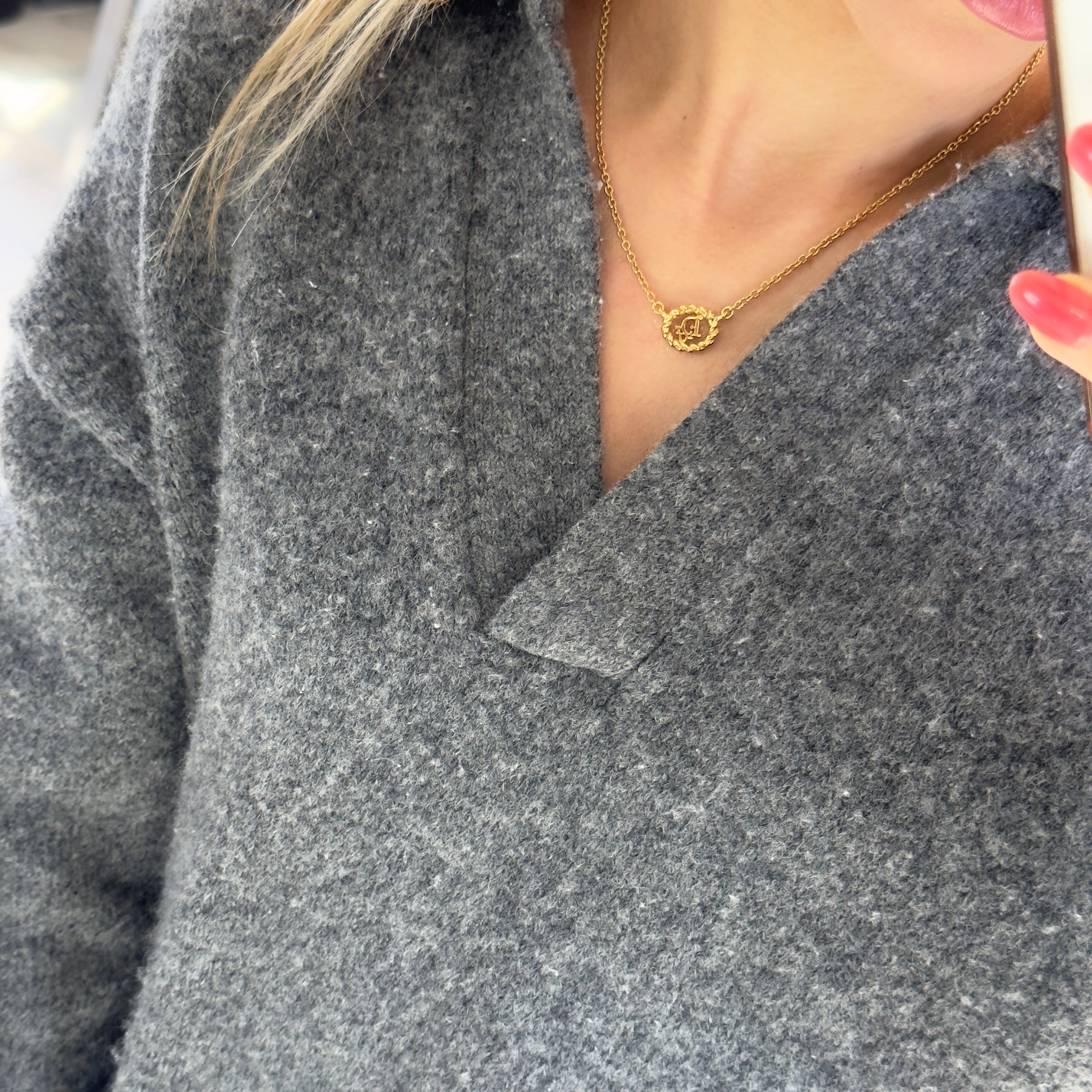 Vintage Christian Dior Woven Charm Necklace Gold Plated - Queen May