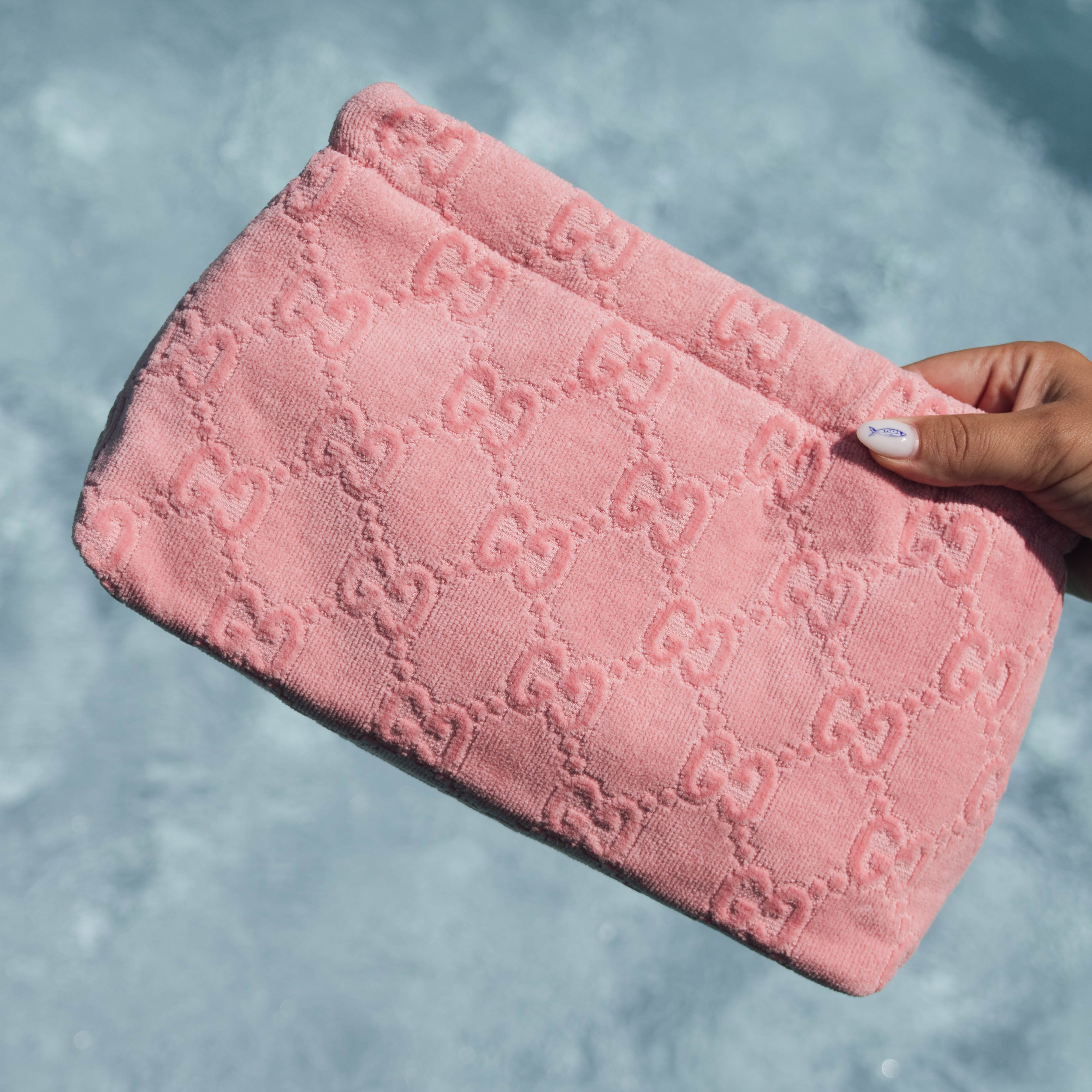 Lady Cuir x Queen May The “Ciao Bella” Towel Clutch Light Pink - Queen May