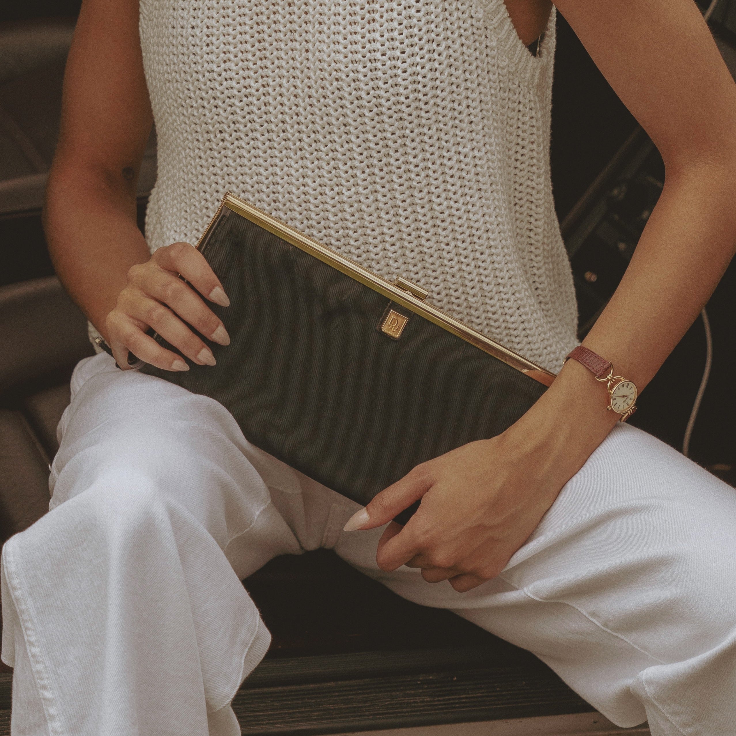 Vintage Dior Black Clutch - Queen May