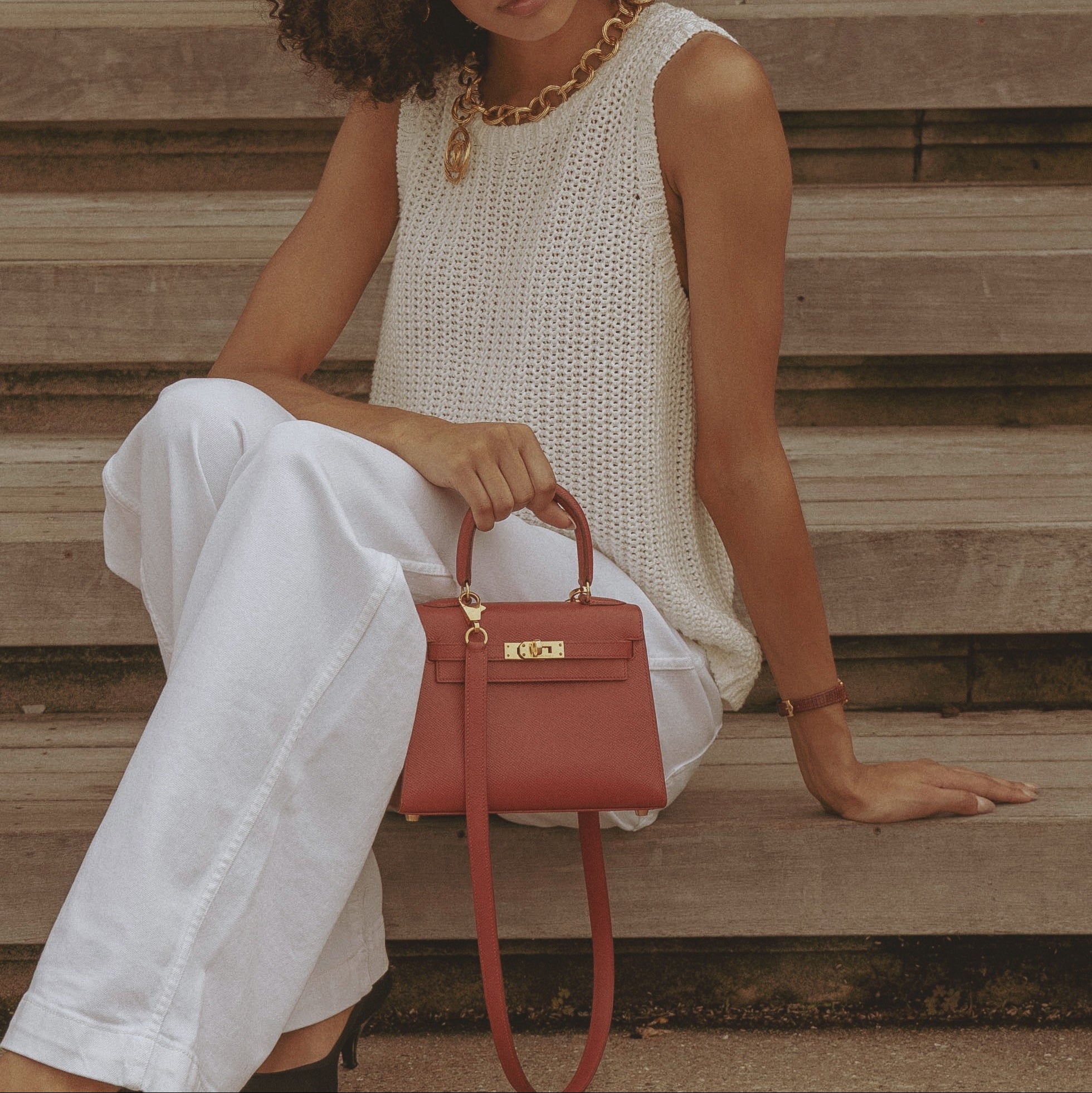 Ultra Rare Hermes Mini Kelly Courcheval Rouge Vif 20 - Queen May