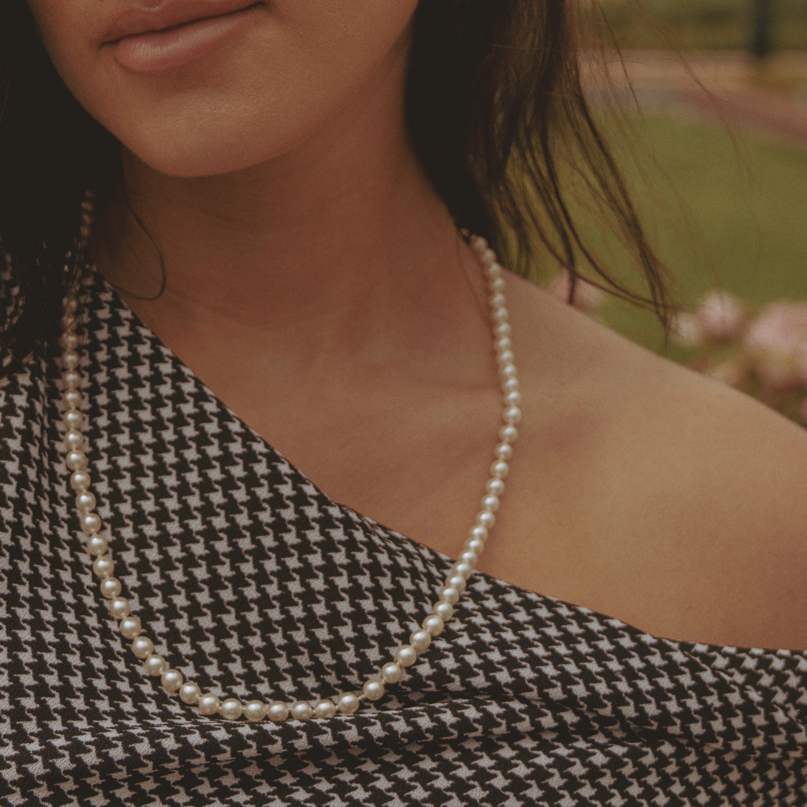 Vintage 14K Yellow Gold 6mm Cultured Pearl Necklace - Queen May