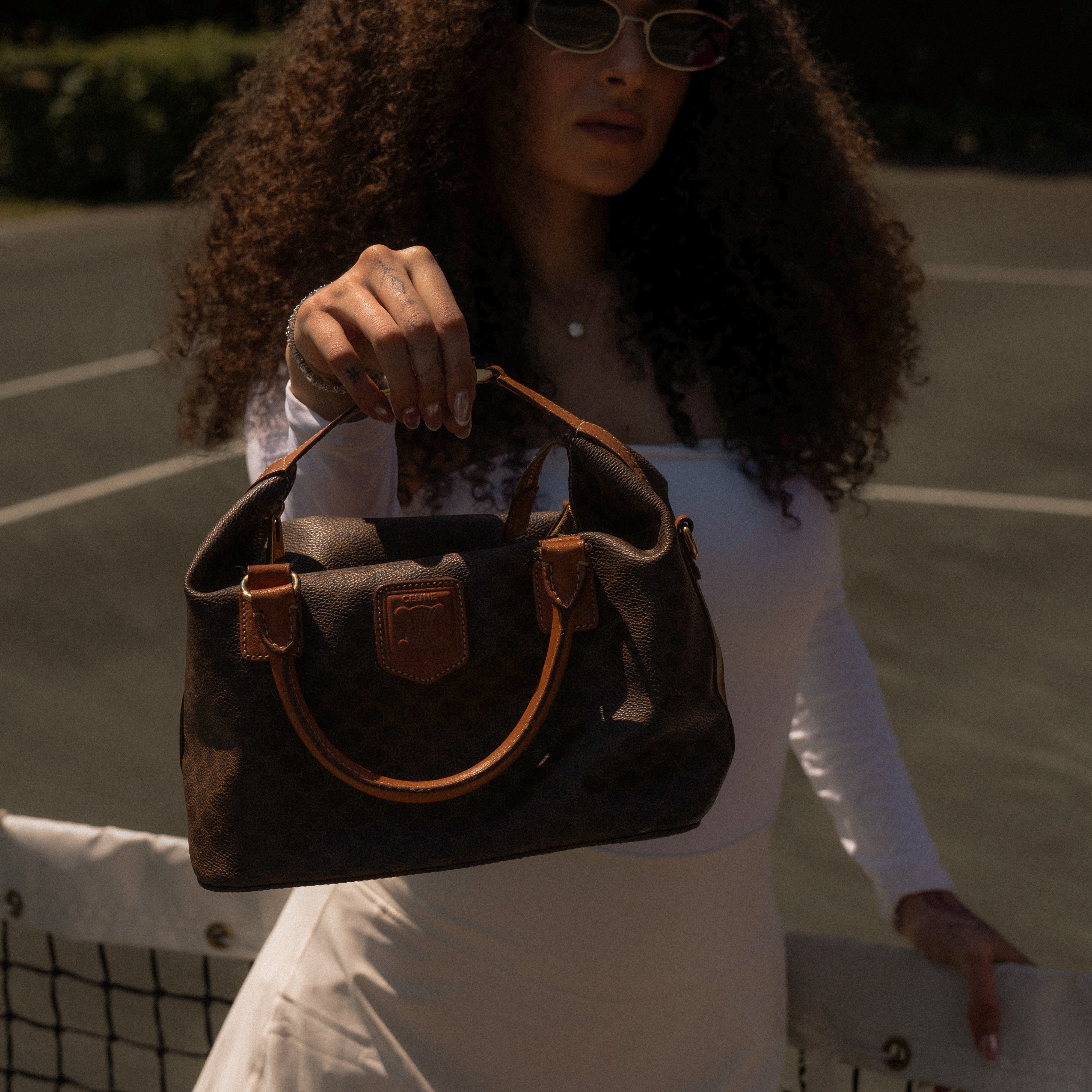 Vintage Celine Macadam Top Handle Strap Bag - Queen May