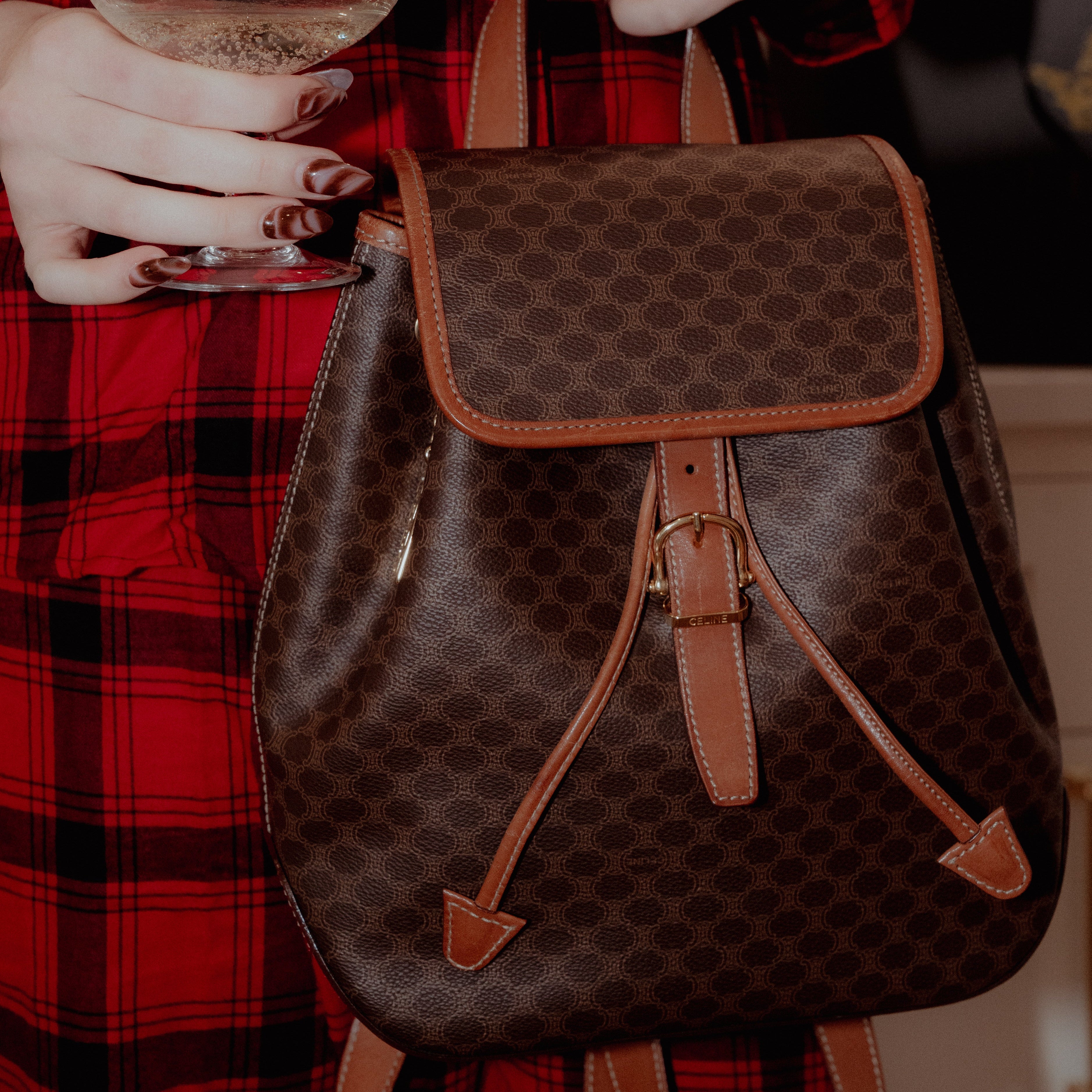 Celine Macadam Logo Charm Backpack - Queen May