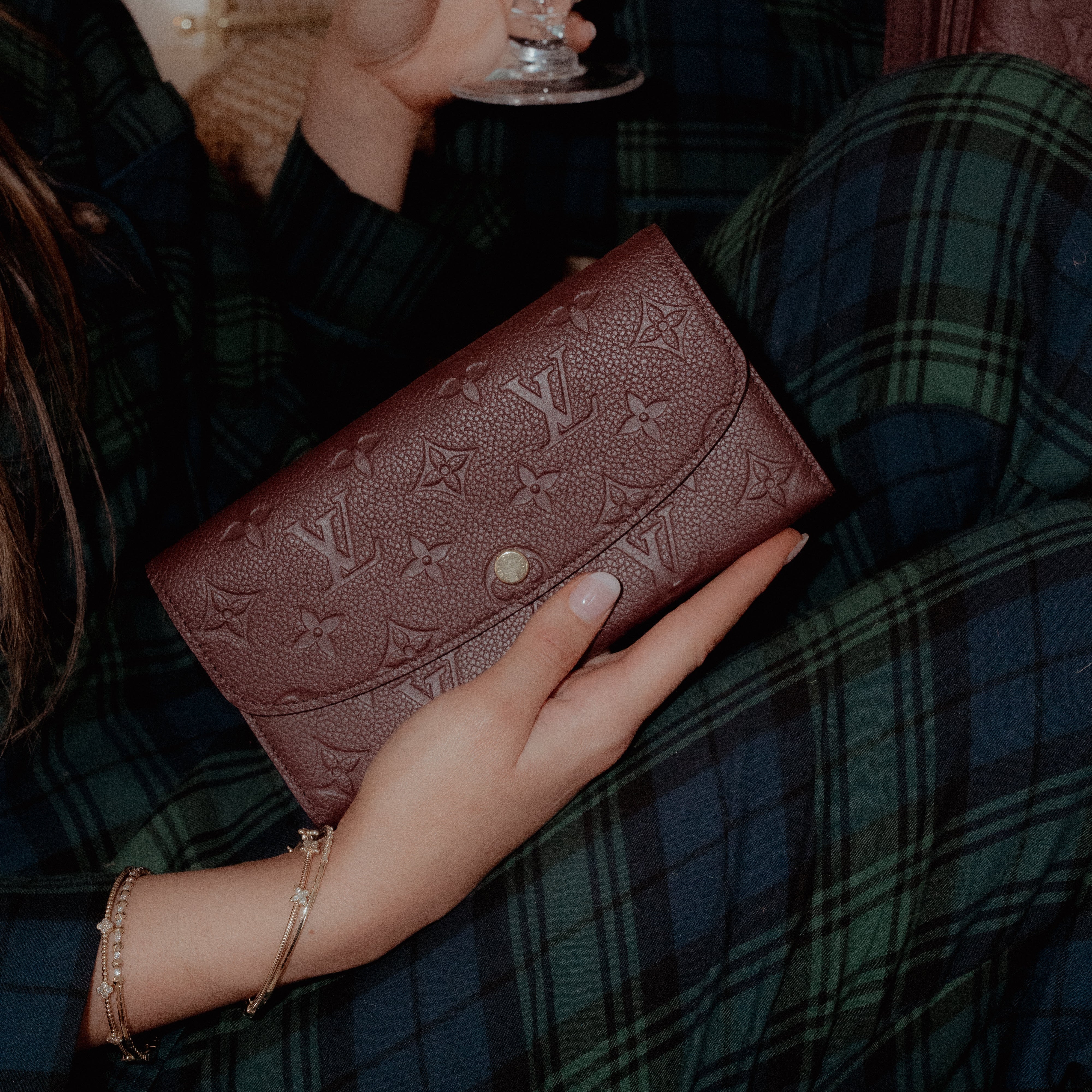 Louis Vuitton Monogram Empreinte Leather Emilie Wallet - Queen May