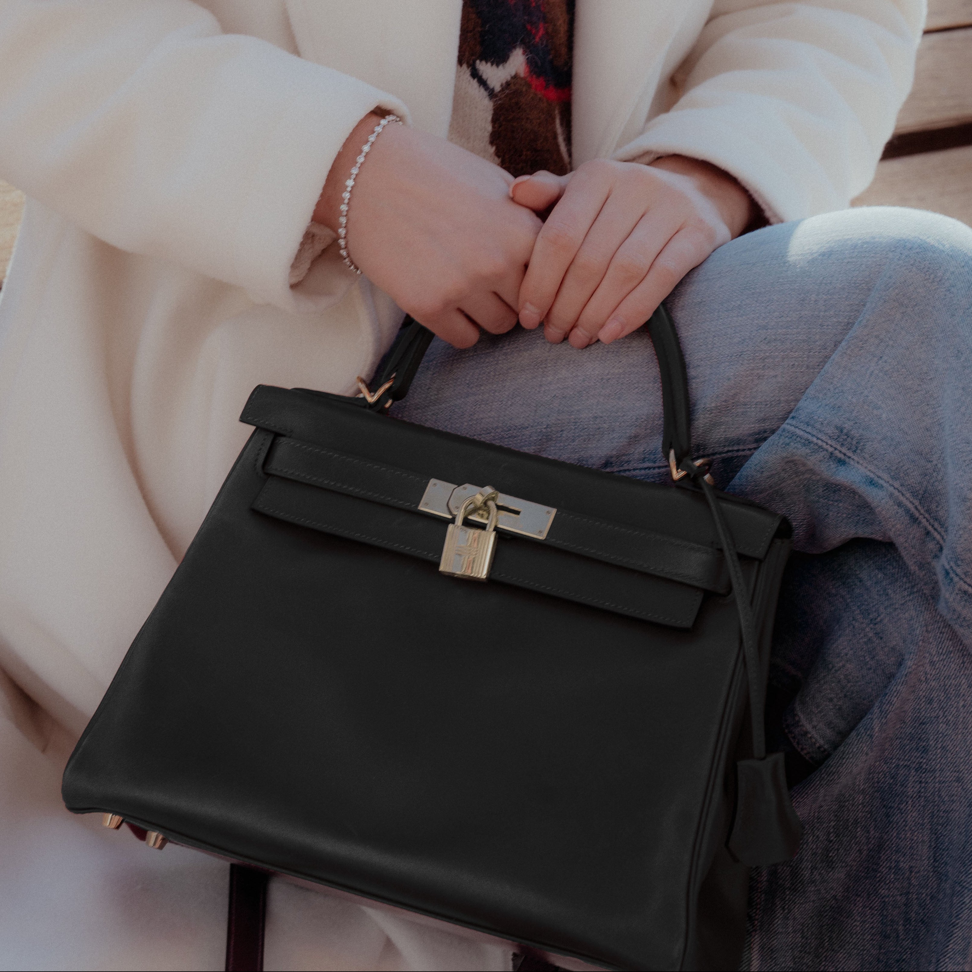 Hermes Black Box Kelly 28 Sellier Bag - Queen May