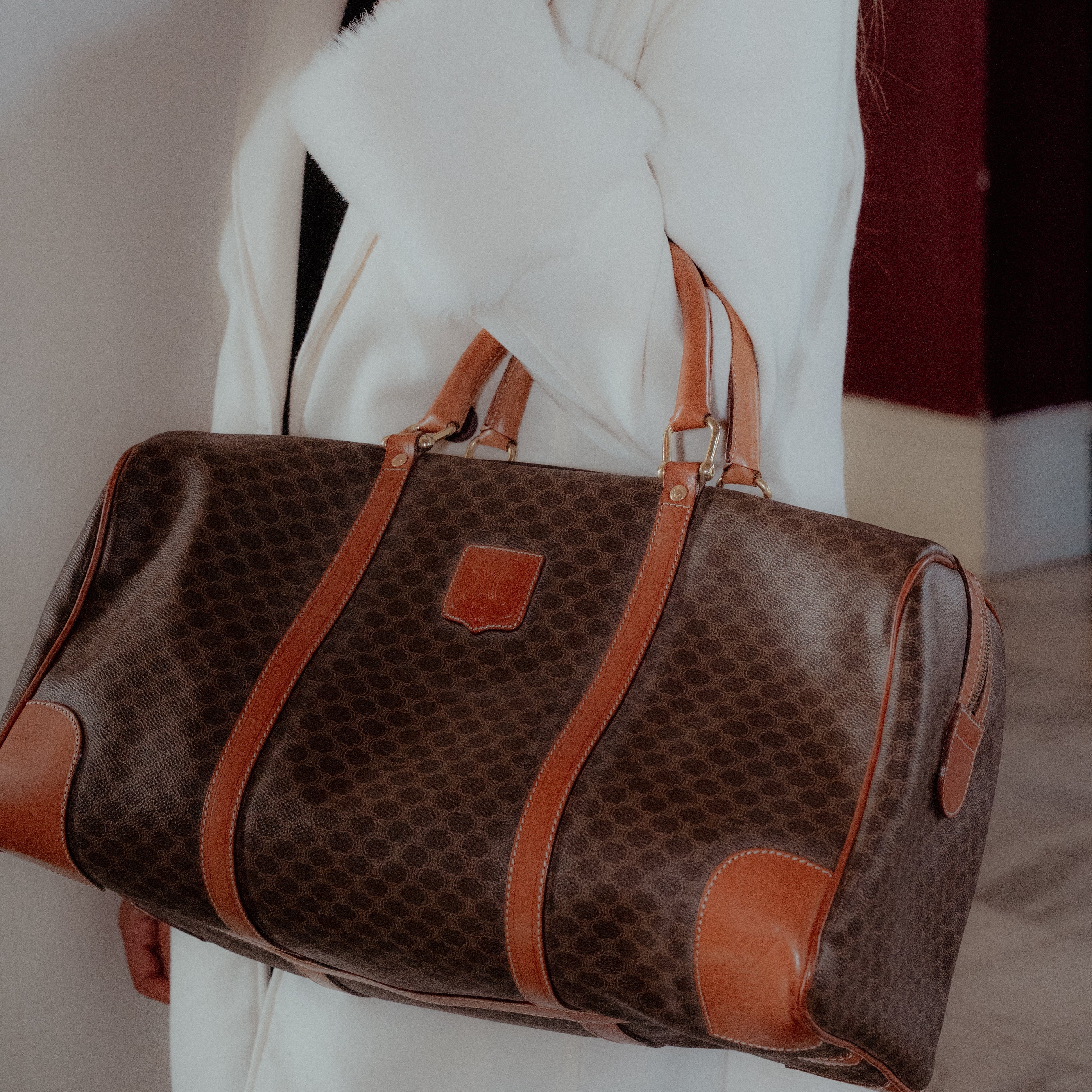 Vintage Celine Macadam Boston Duffle Bag - Queen May
