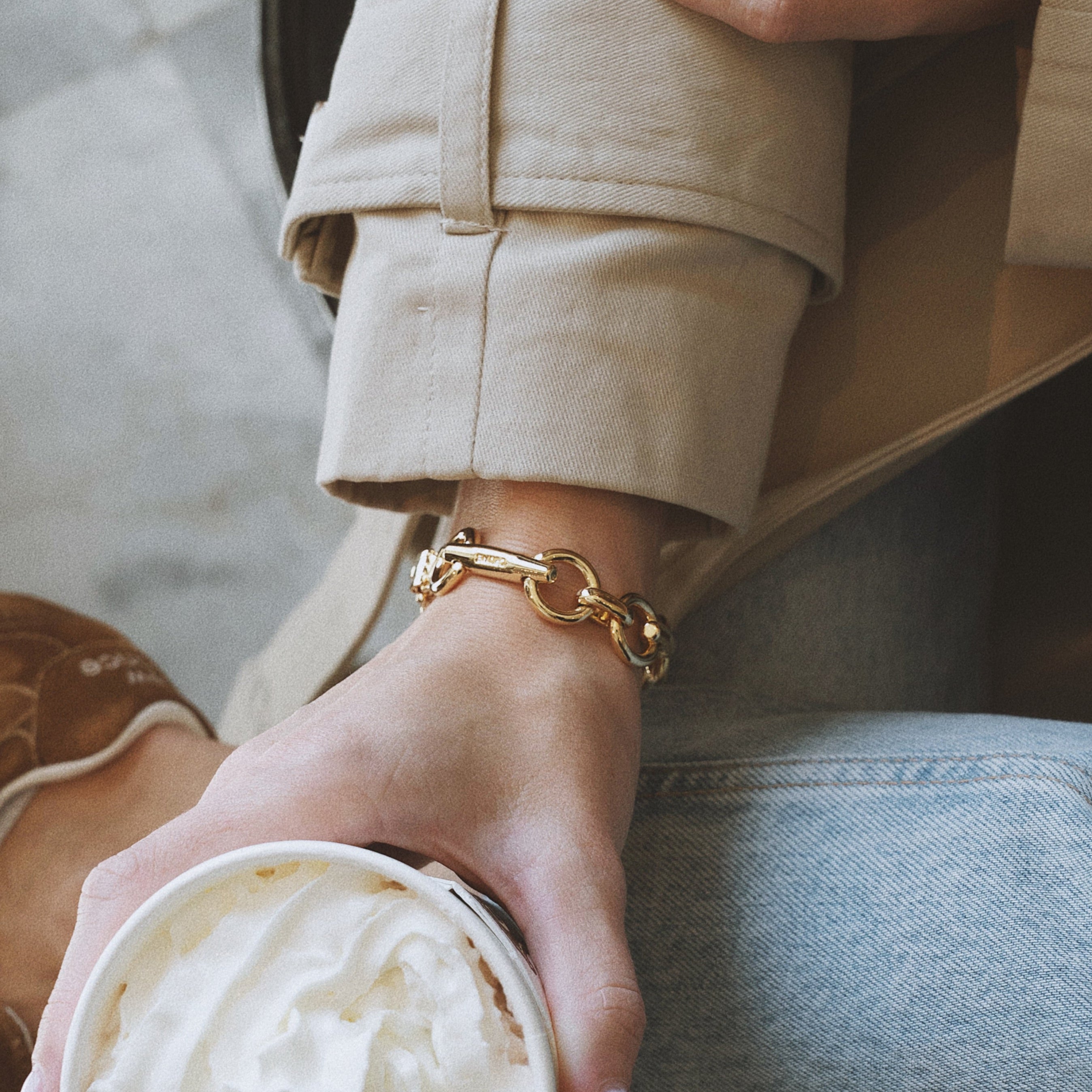 Celine Horsebit Gold Tone Bracelet - Queen May