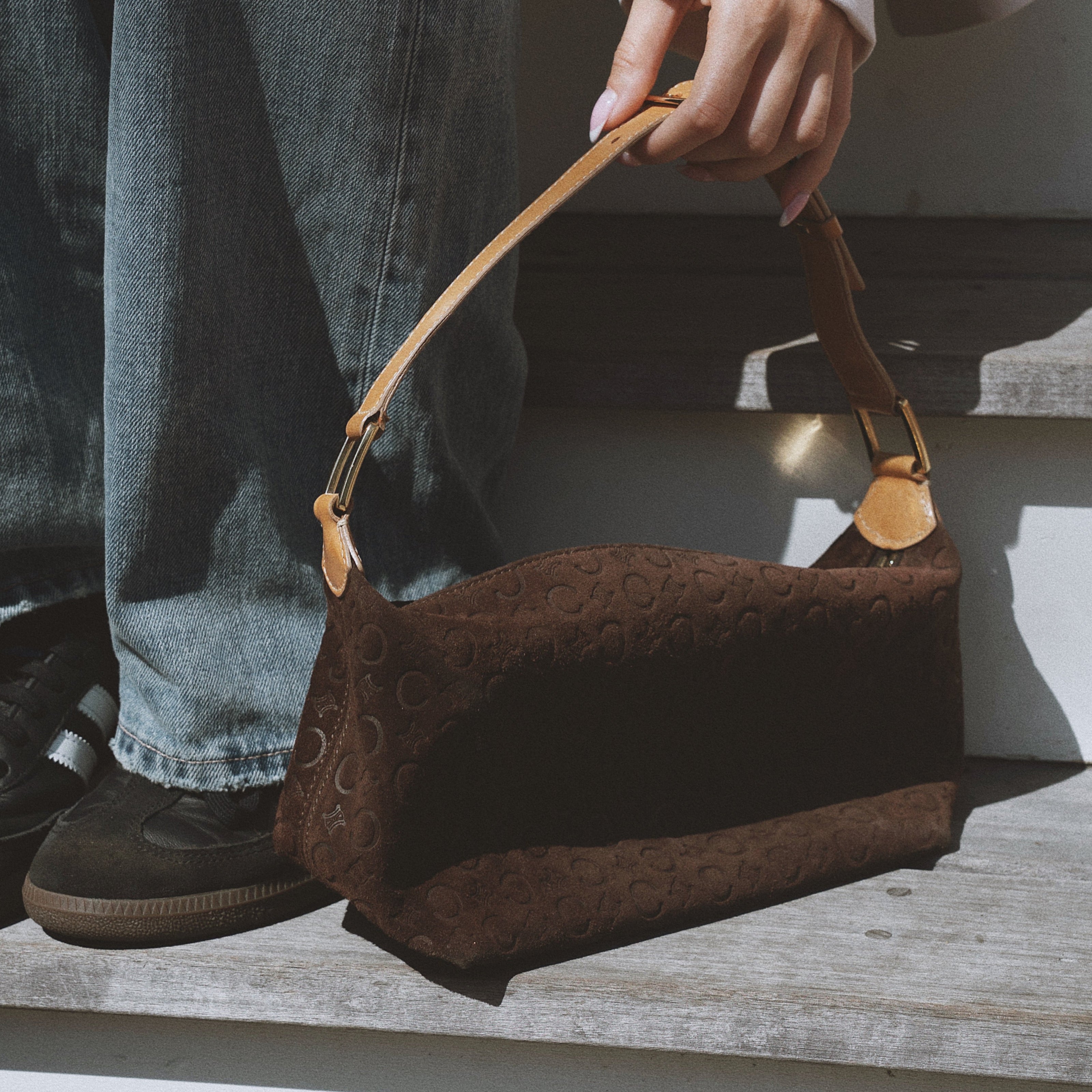 Vintage Celine Macadam Suede Bag - Queen May