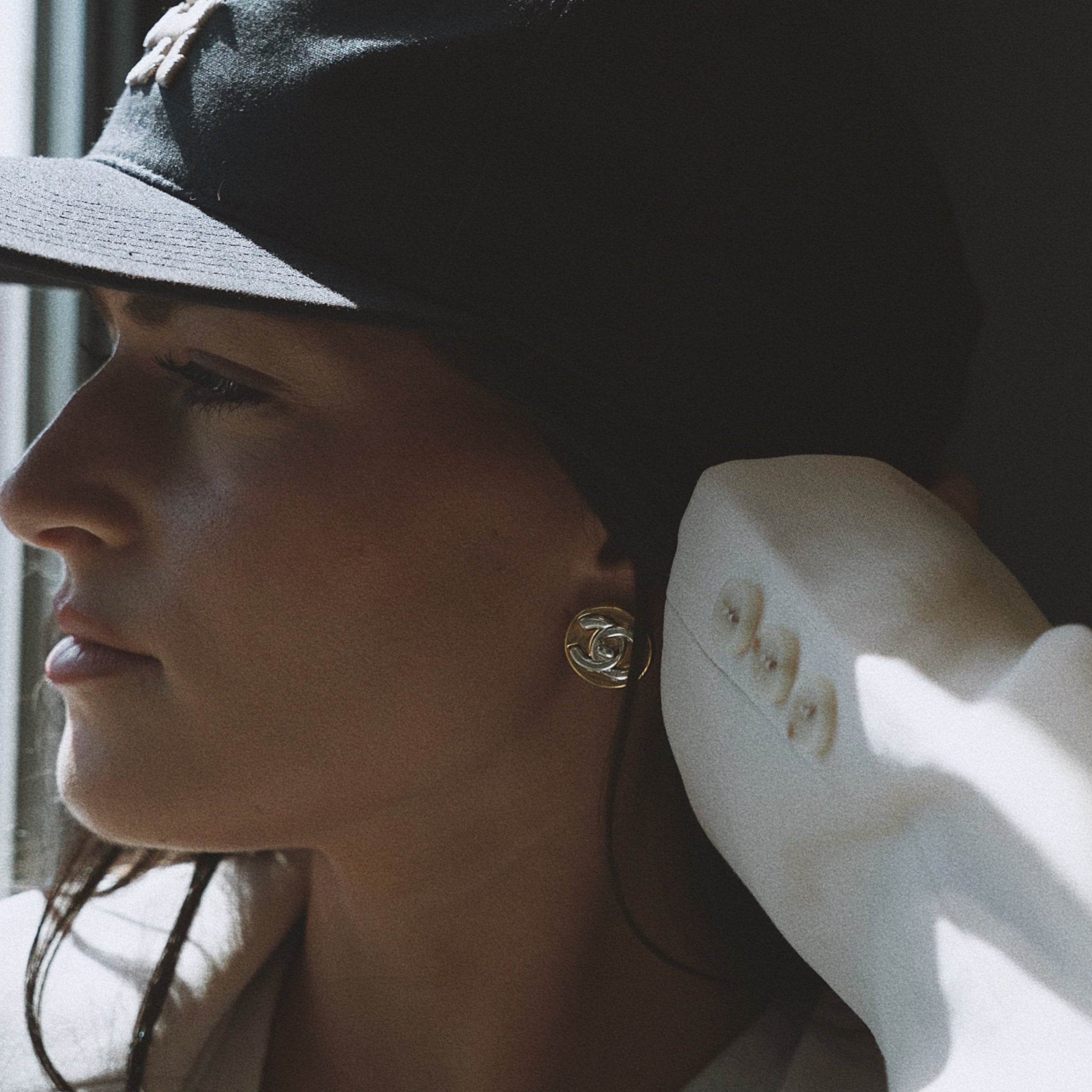 Vintage 1997 Chanel Turnlock Two Tone Clip On Earrings - Queen May